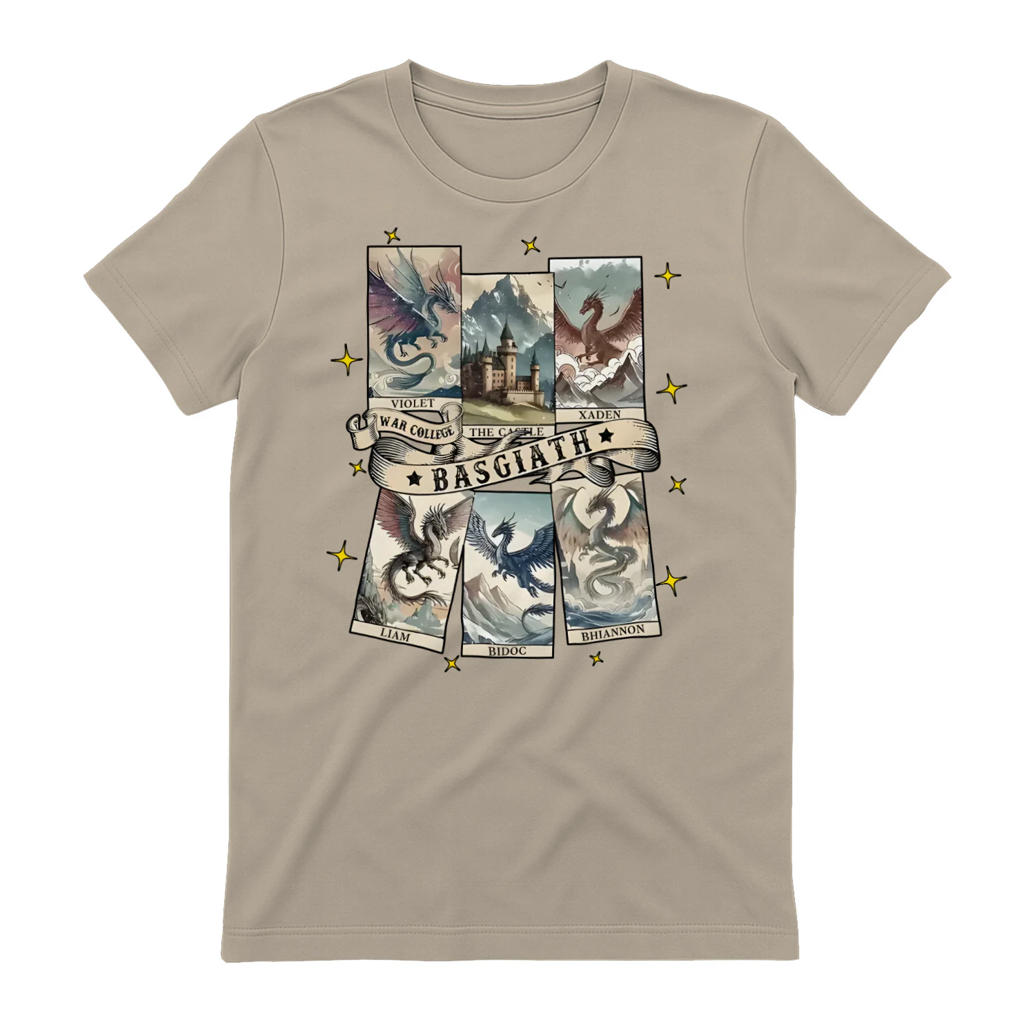 Basgiath War College Heavy Cotton T-shirt 1 Side, Fourth Wing Gildan Tee, Dark Romance Book Shirt, Book Lover Gifts
