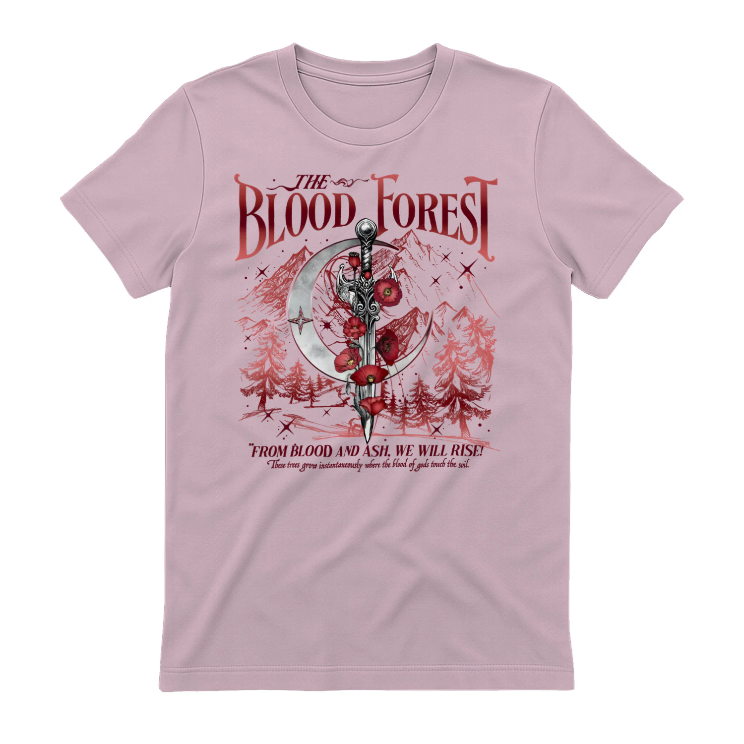 The Blood Forest Heavy Cotton Light Colors T-shirt 2 Side, From Blood and Ash Gildan Tee, Romantasy Readers Shirt, Book Lover Gifts