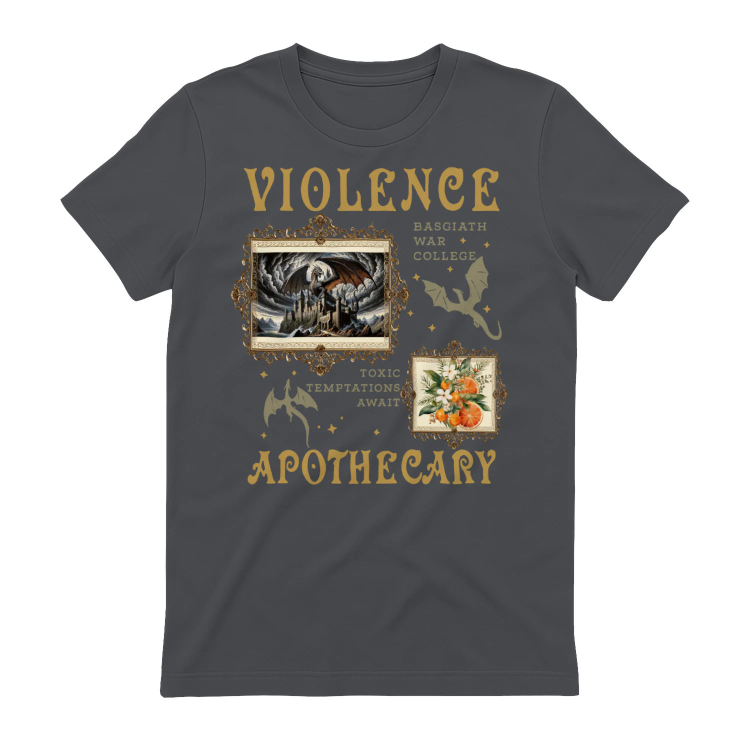 Violence Apothecary Heavy Cotton Dark Colors T-shirt 1 Side, The Apothecary Diaries Gildan Tee, Historical Fiction Book Shirt, Book Lover Gifts