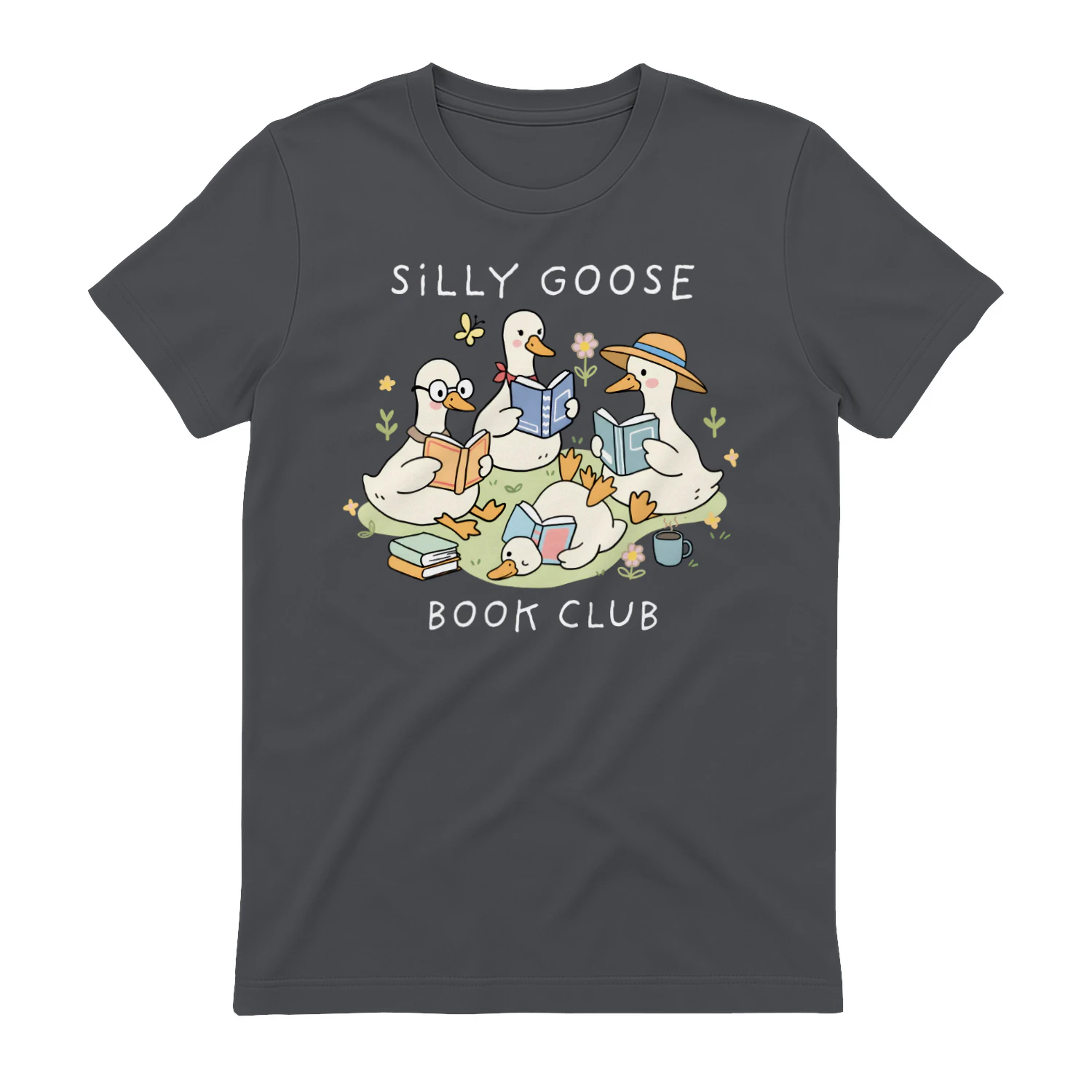 Silly Goose Readers Heavy Cotton Dark Colors T-shirt 1 Side, Funny Book Club Gildan Tee, Readers Club Shirt, Book Lover Gifts