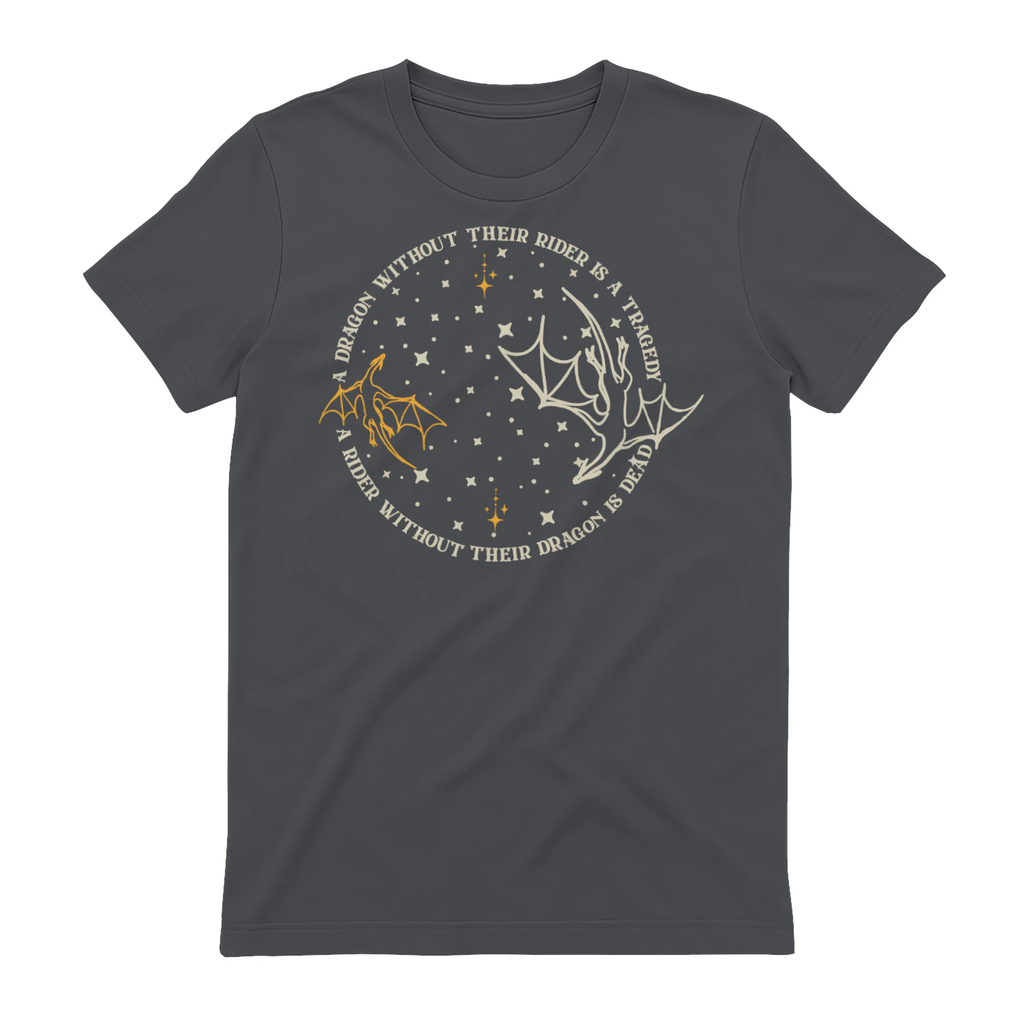 Fourth Wing Dragon Heavy Cotton Dark Colors T-shirt 2 Side, The Empyrean Series Gildan Tee, Fantasy Romance Book Shirt, Book Lover Gifts
