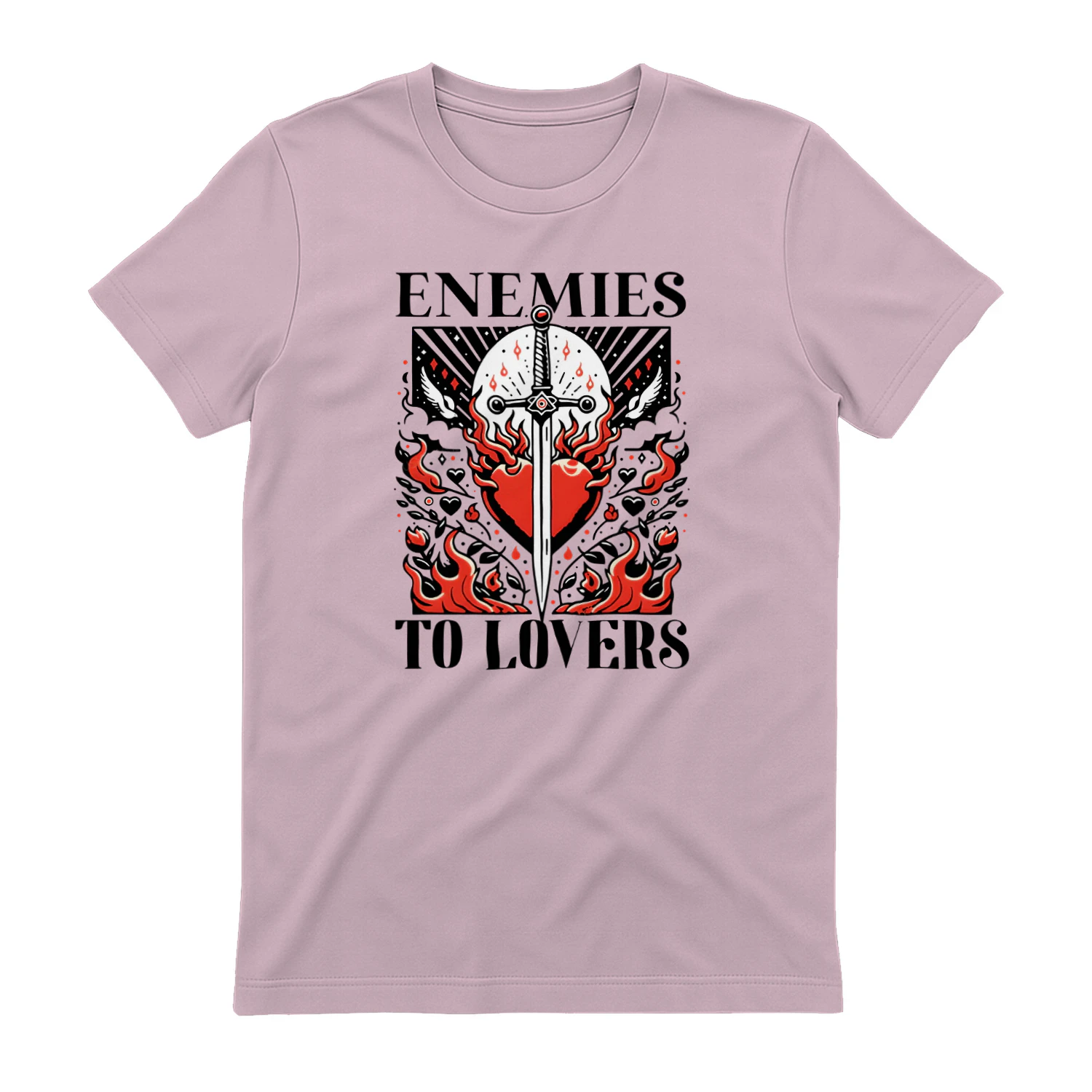 Enemies To Lovers Heavy Cotton Light Colors T-shirt 1 Side, Book Club Gildan Tee, Readers Club Shirt, Book Lover Gifts