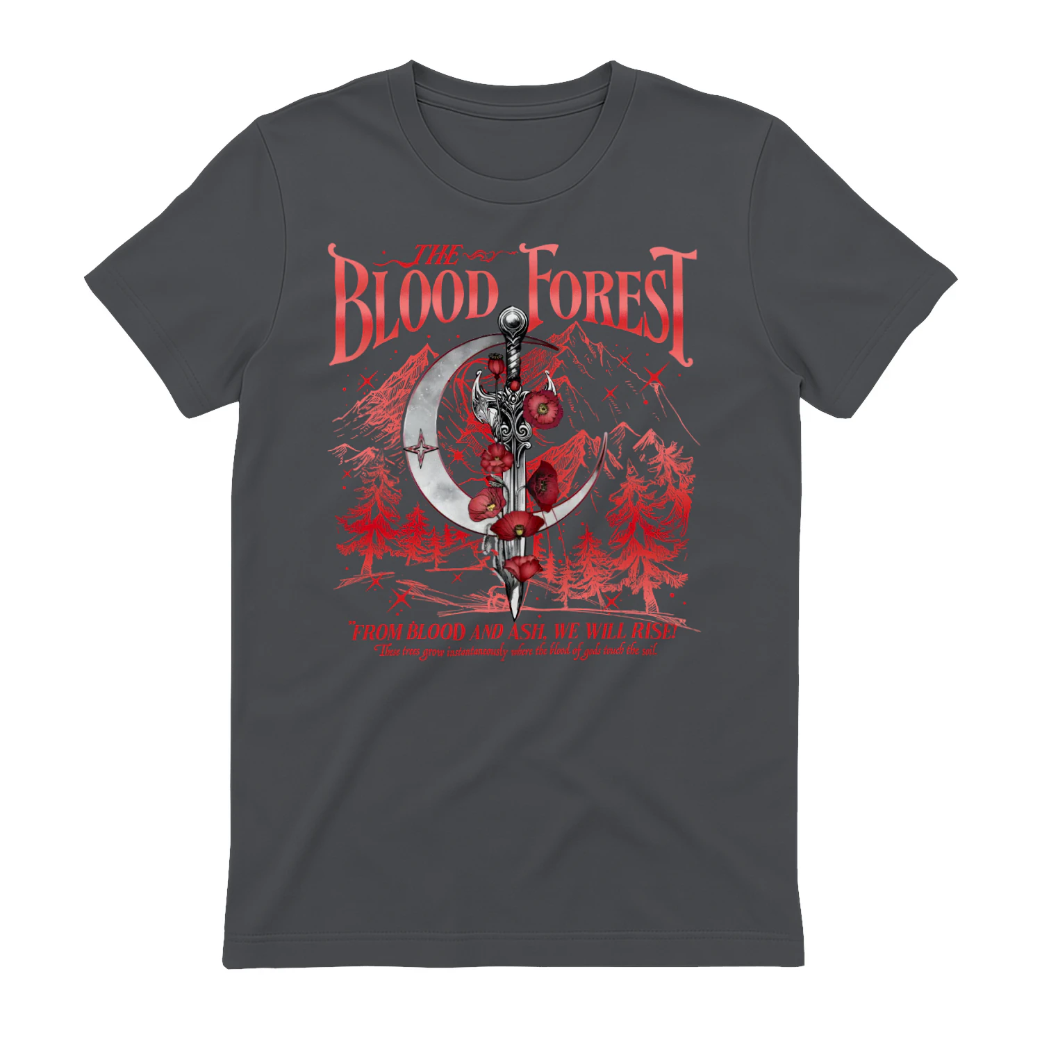 The Blood Forest Heavy Cotton Dark Colors T-shirt 2 Side, From Blood and Ash Gildan Tee, Romantasy Readers Shirt, Book Lover Gifts
