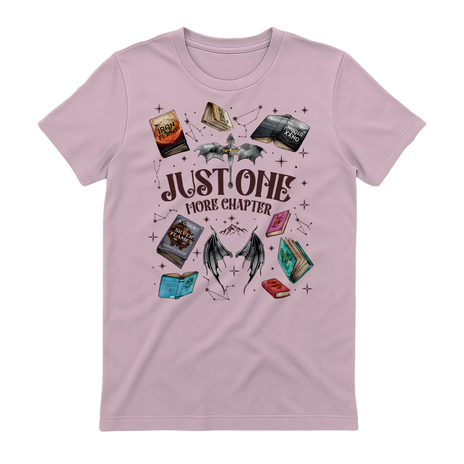 Just One More Chapter Heavy Cotton Light Colors T-shirt 1 Side, Acotar Gildan Tee, Romantasy Shirt, Book Lover Gifts