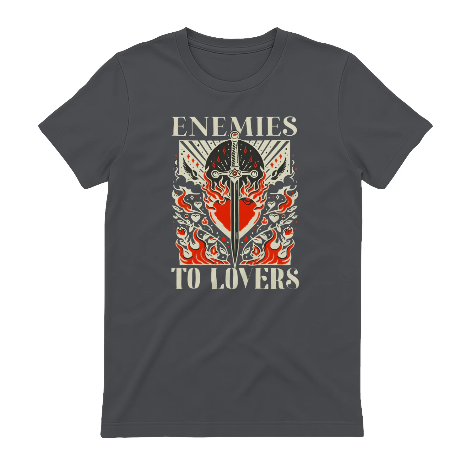 Enemies To Lovers Heavy Cotton Dark Colors T-shirt 1 Side, Book Club Gildan Tee, Readers Club Shirt, Book Lover Gifts