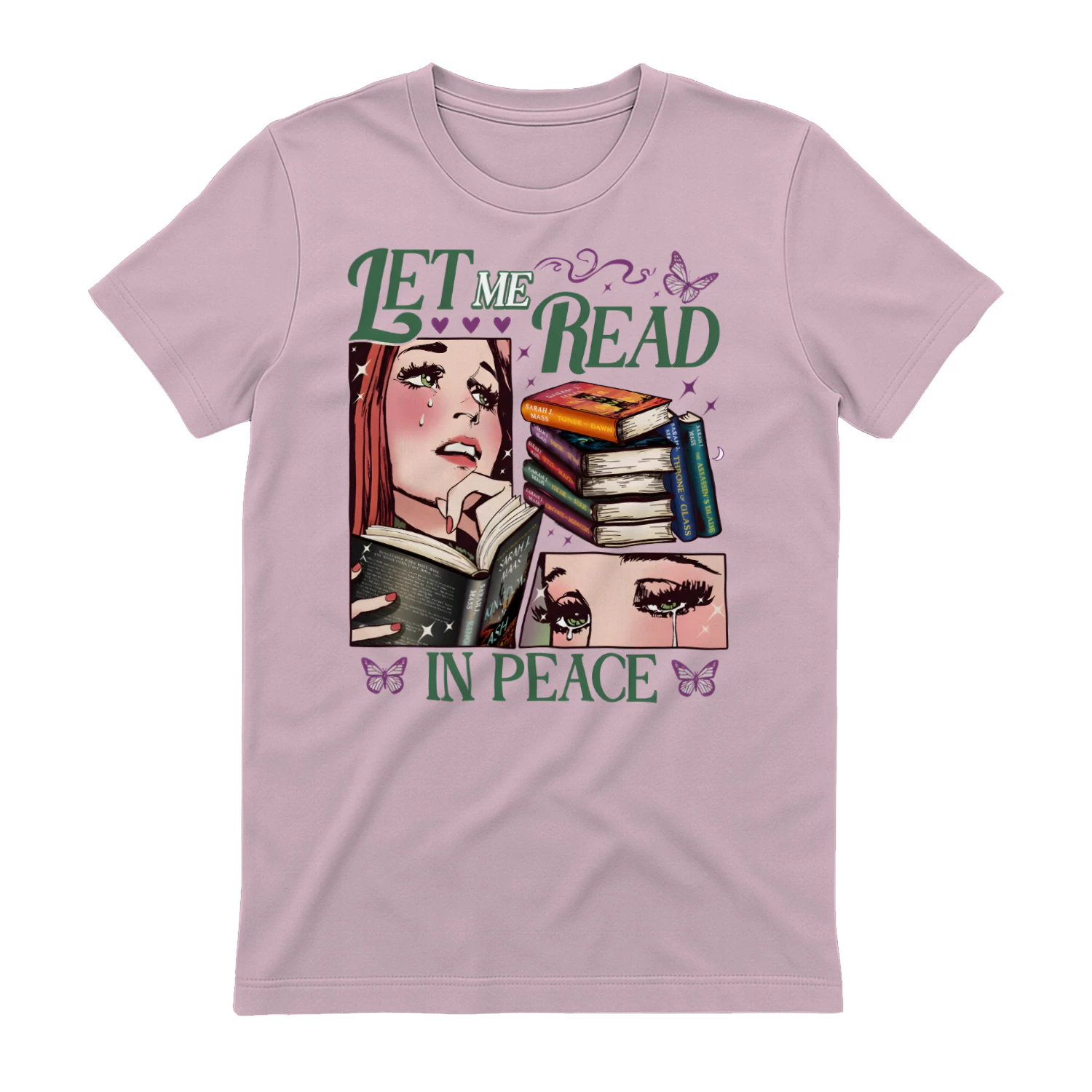 Let Me Read In Piece Heavy Cotton Light Colors T-shirt 1 Side, Book Club Gildan Tee, Readers Club Shirt, Book Lover Gifts