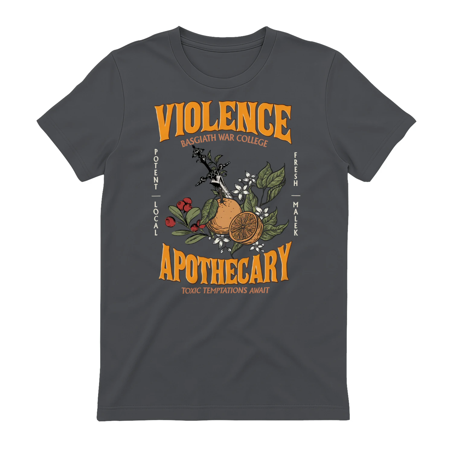 Violence Apothecary Heavy Cotton Dark Colors T-shirt 1 Side, The Apothecary Diaries Gildan Tee, Historical Fiction Book Shirt, Book Lover Gifts
