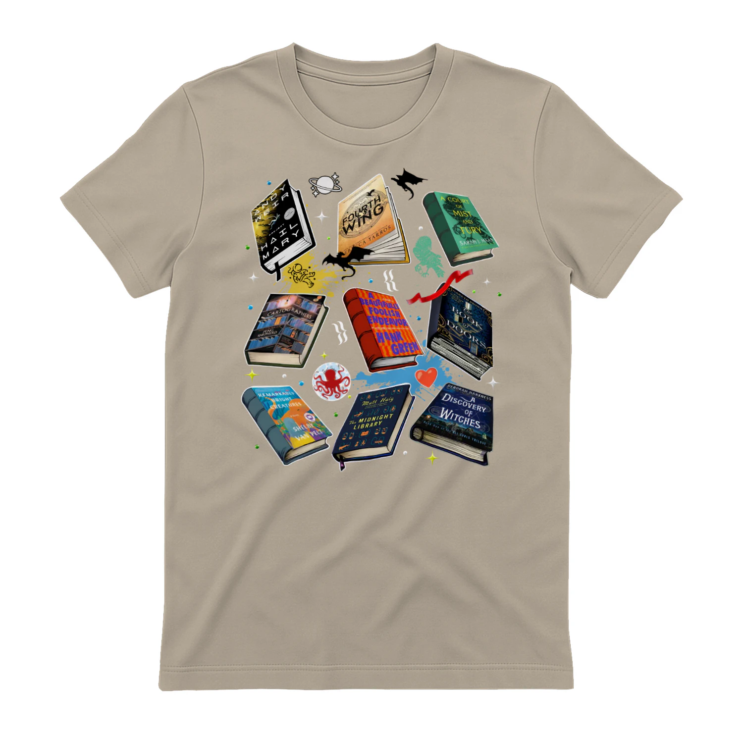 Romantasy Book Heavy Cotton T-shirt 1 Side, Classic Literature Gildan Tee, Young Adult Book Shirt, Book Lover Gifts