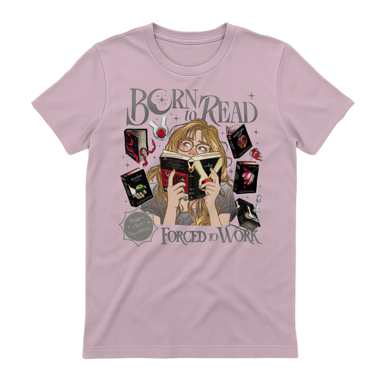 Twilight Series Heavy Cotton Light Colors T-shirt 2 Side, Young Adult Gildan Tee, Fantasy Romance Book Shirt, Book Lover Gifts