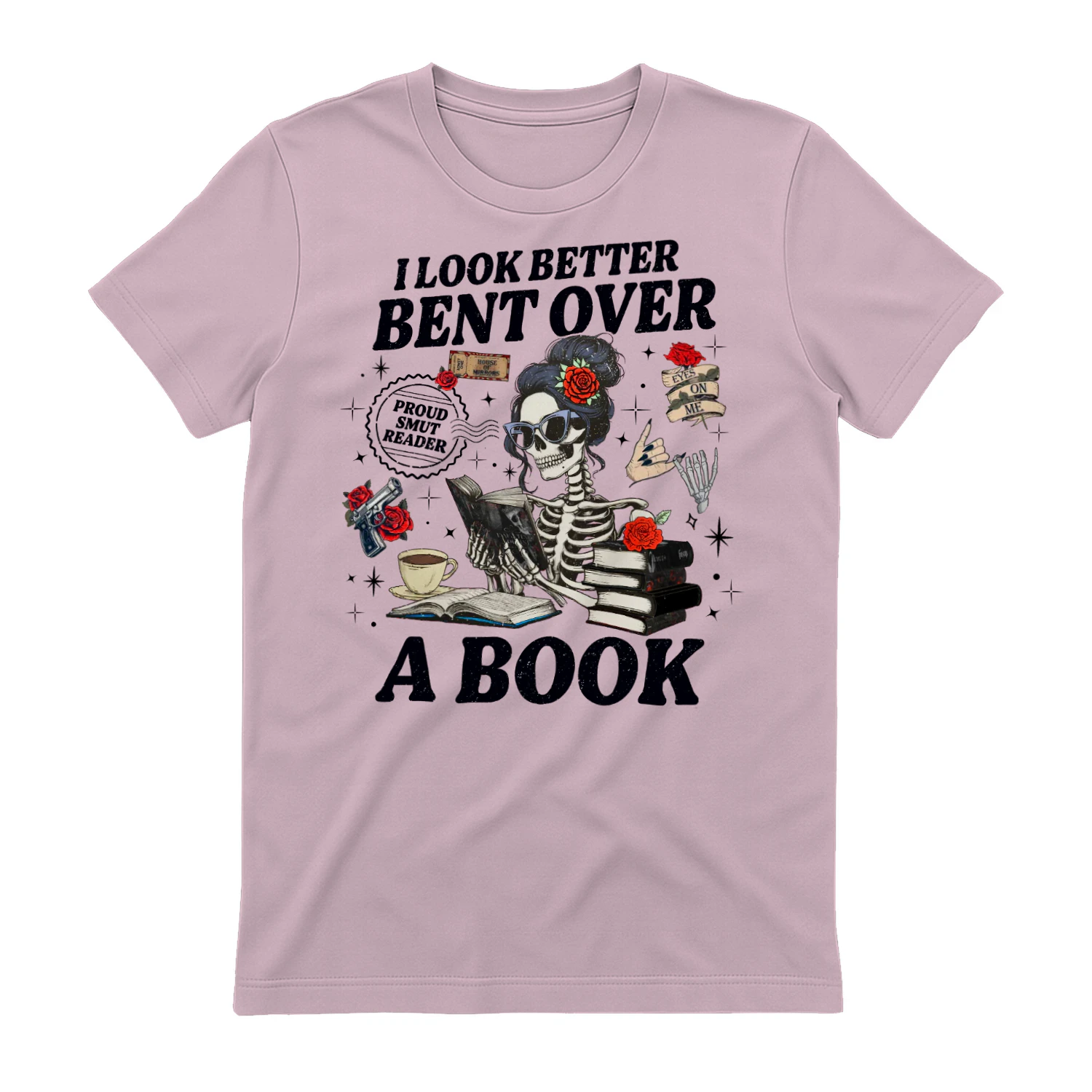 I Look Better Bent Over A Book Heavy Cotton Light Colors T-shirt 1 Side, Haunting Adeline Gildan Tee, Dark Romance Shirt, Book Lover Gifts