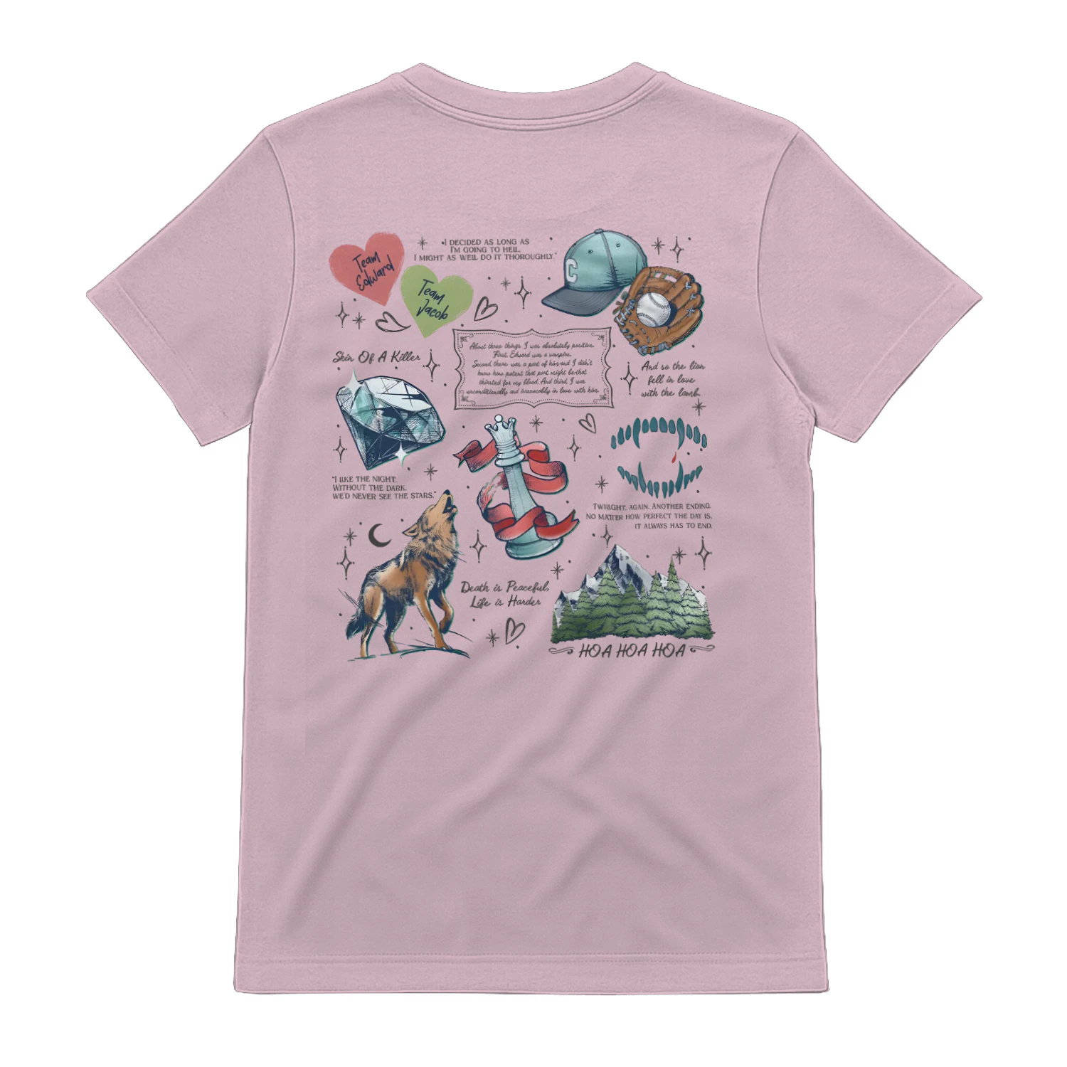 Twilight Series Heavy Cotton Light Colors T-shirt 2 Side, Young Adult Gildan Tee, Fantasy Romance Book Shirt, Book Lover Gifts