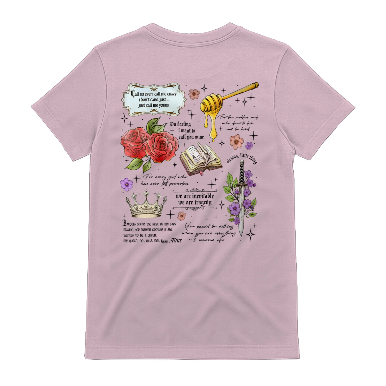 Fearless Heavy Cotton Light Colors T-shirt 2 Side, The Powerless Trilogy Gildan Tee, Fantasy Romance Book Shirt, Book Lover Gifts