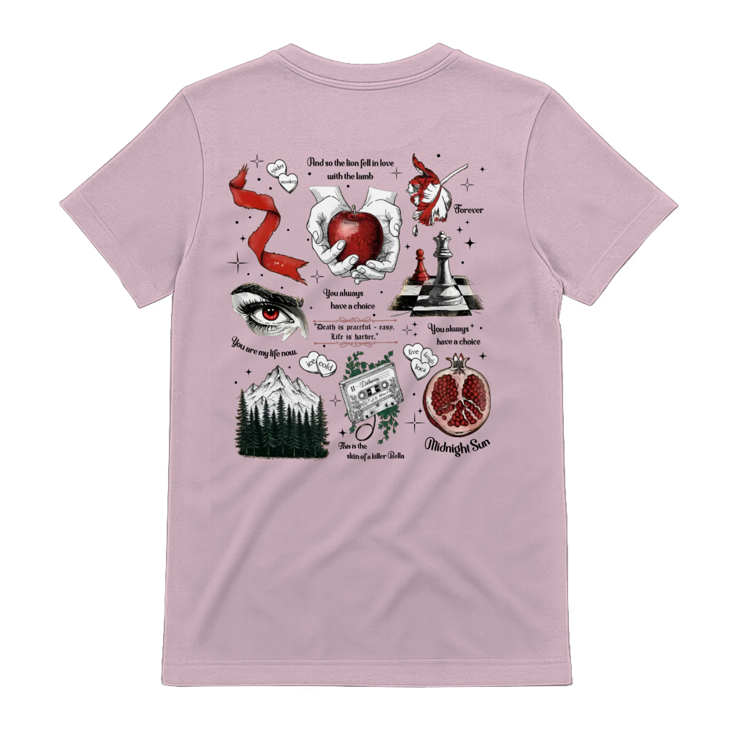 Twilight Series Heavy Cotton Light Colors T-shirt 2 Side, Young Adult Gildan Tee, Fantasy Romance Book Shirt, Book Lover Gifts