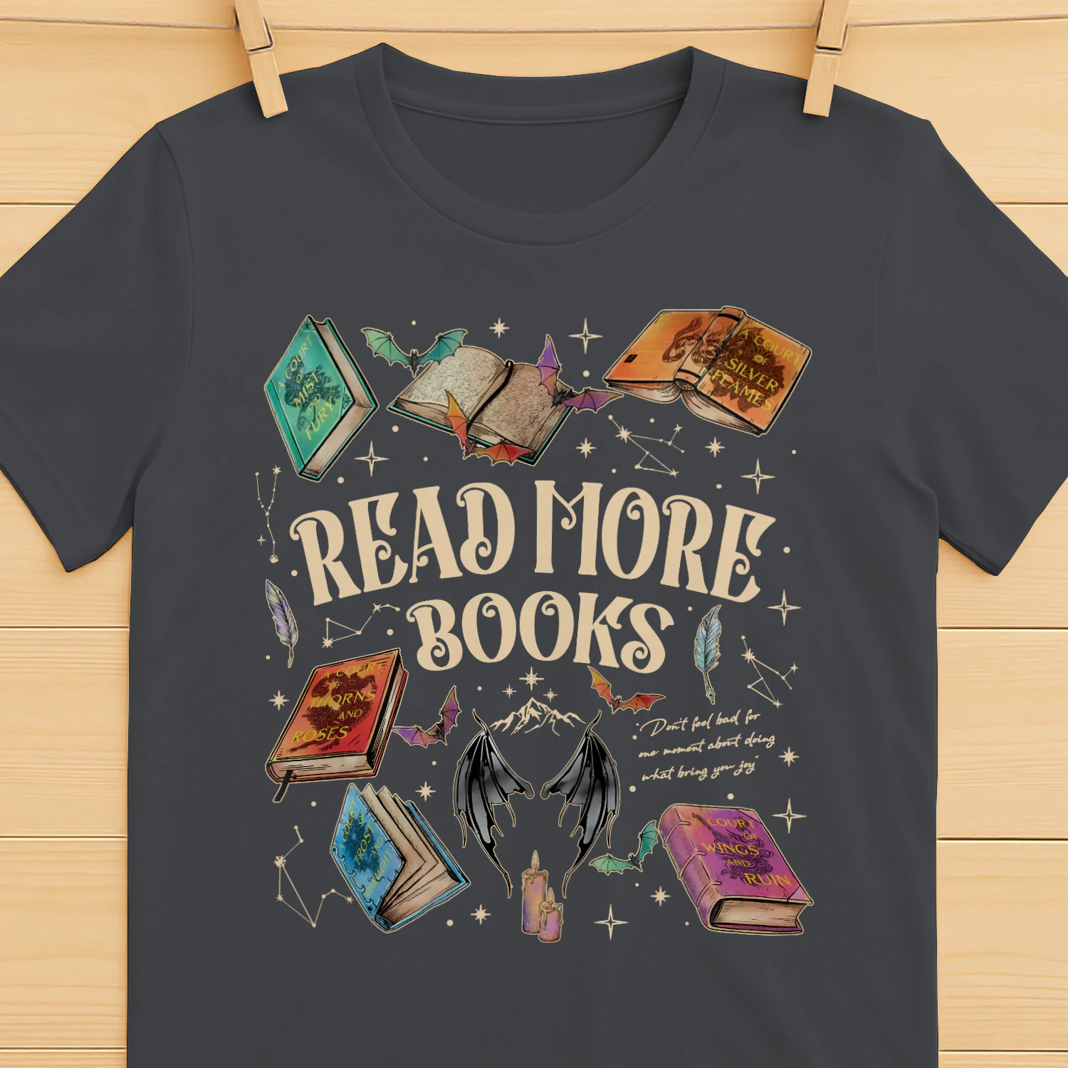 Read More Books Heavy Cotton Dark Colors T-shirt 2 Side, ACOTAR Gildan Tee, Fantasy Romance Book Shirt, Book Lover Gifts