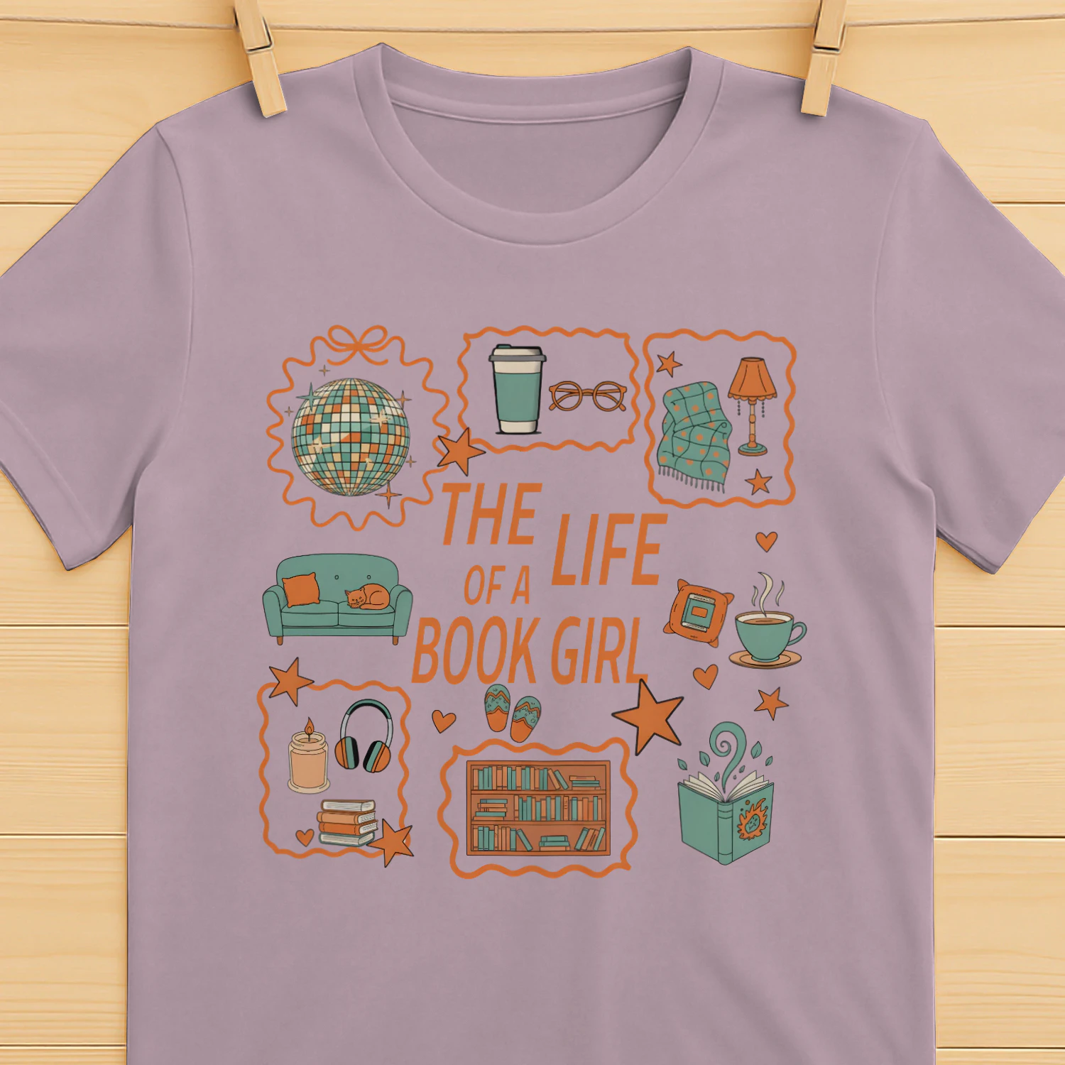 The Life Of A Book Girl Heavy Cotton Light Colors T-shirt 1 Side, World Tour Book Club Gildan Tee, Readers Club Shirt, Book Lover Gifts