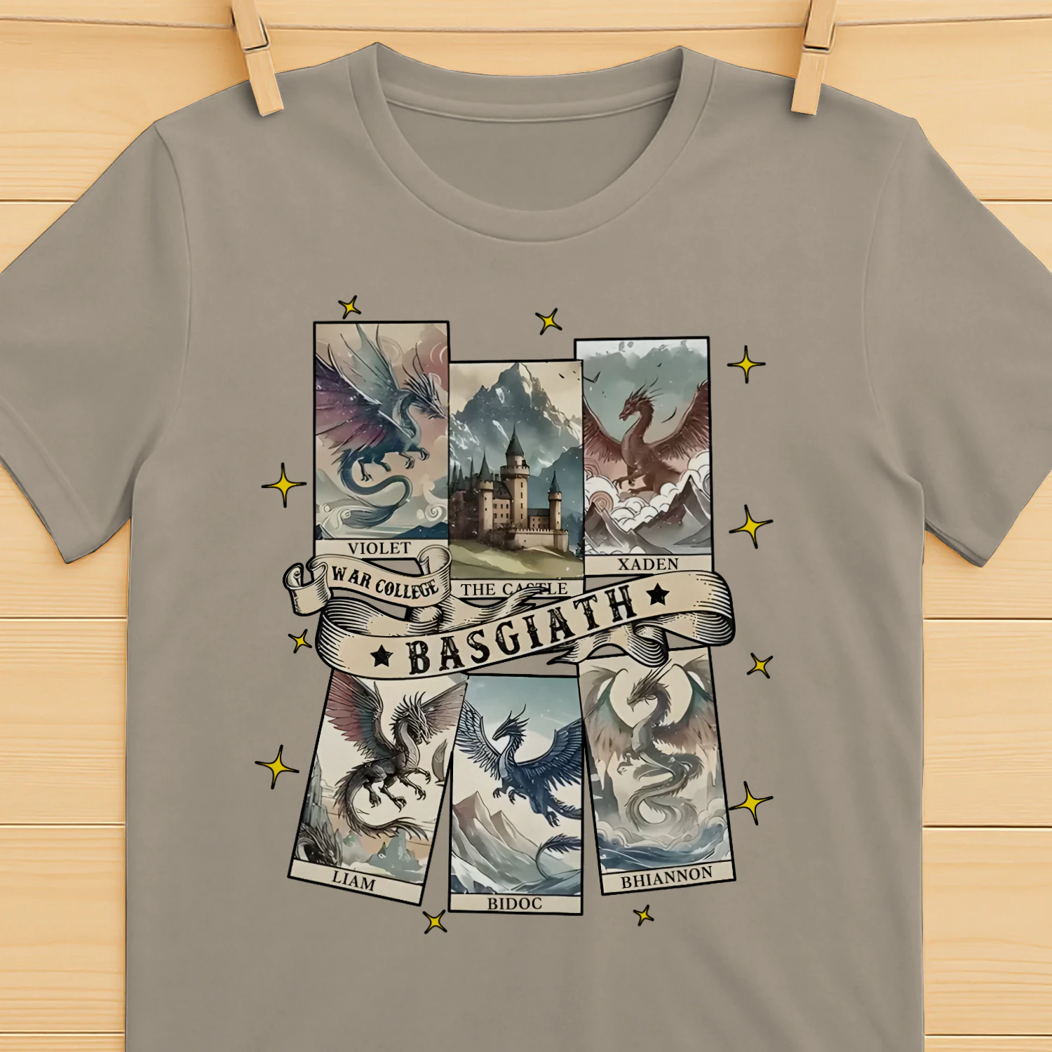 Basgiath War College Heavy Cotton T-shirt 1 Side, Fourth Wing Gildan Tee, Dark Romance Book Shirt, Book Lover Gifts