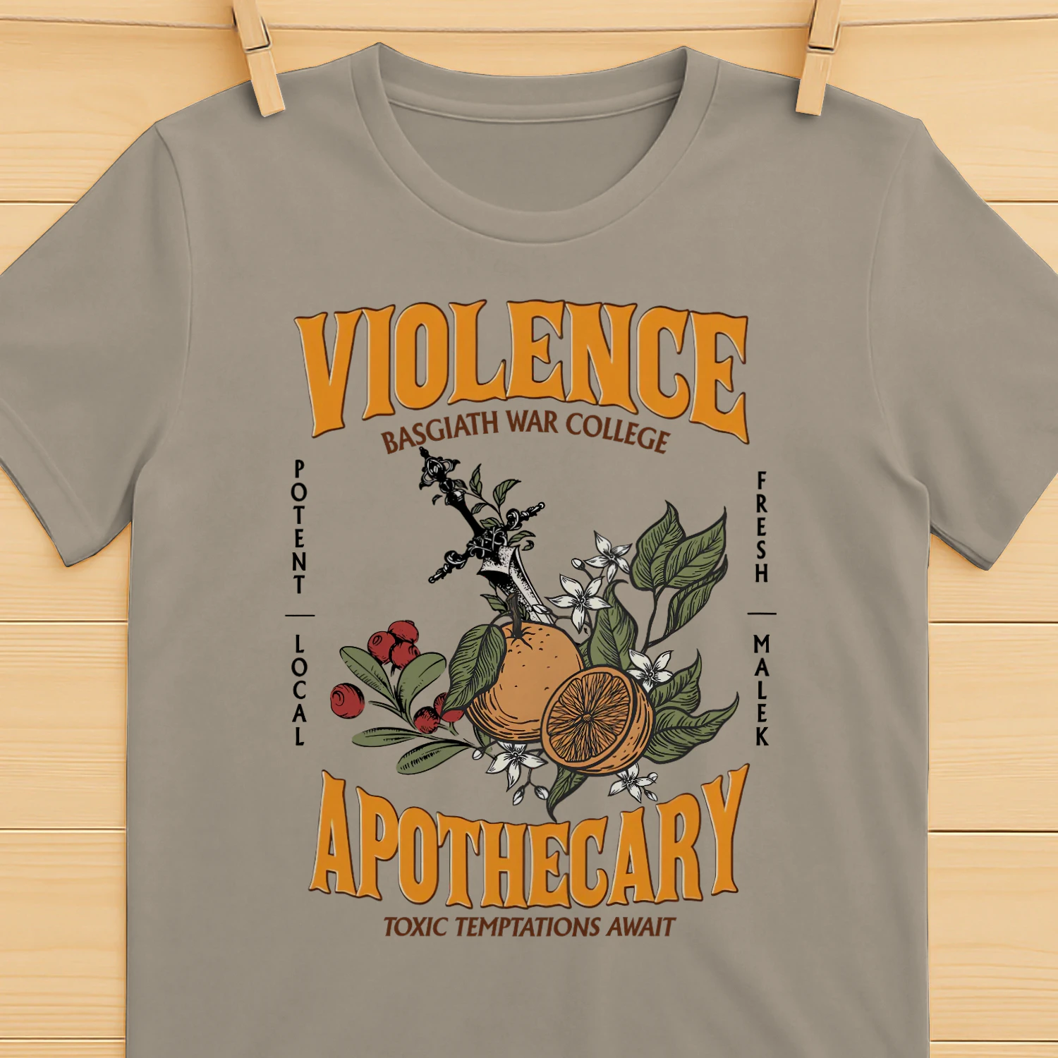 Violence Apothecary Heavy Cotton Light Colors T-shirt 1 Side, The Apothecary Diaries Gildan Tee, Historical Fiction Book Shirt, Book Gifts