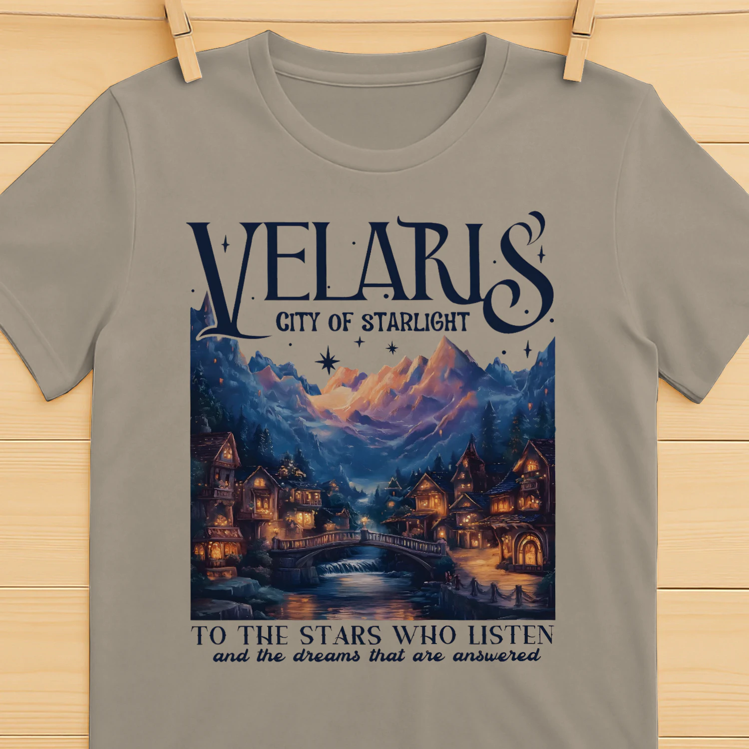 Velaris City Of Starlight Heavy Cotton Light Colors T-shirt 1 Side, Acotar Series Gildan Tee, Fantasy Romance Book Shirt, Book Lover Gifts