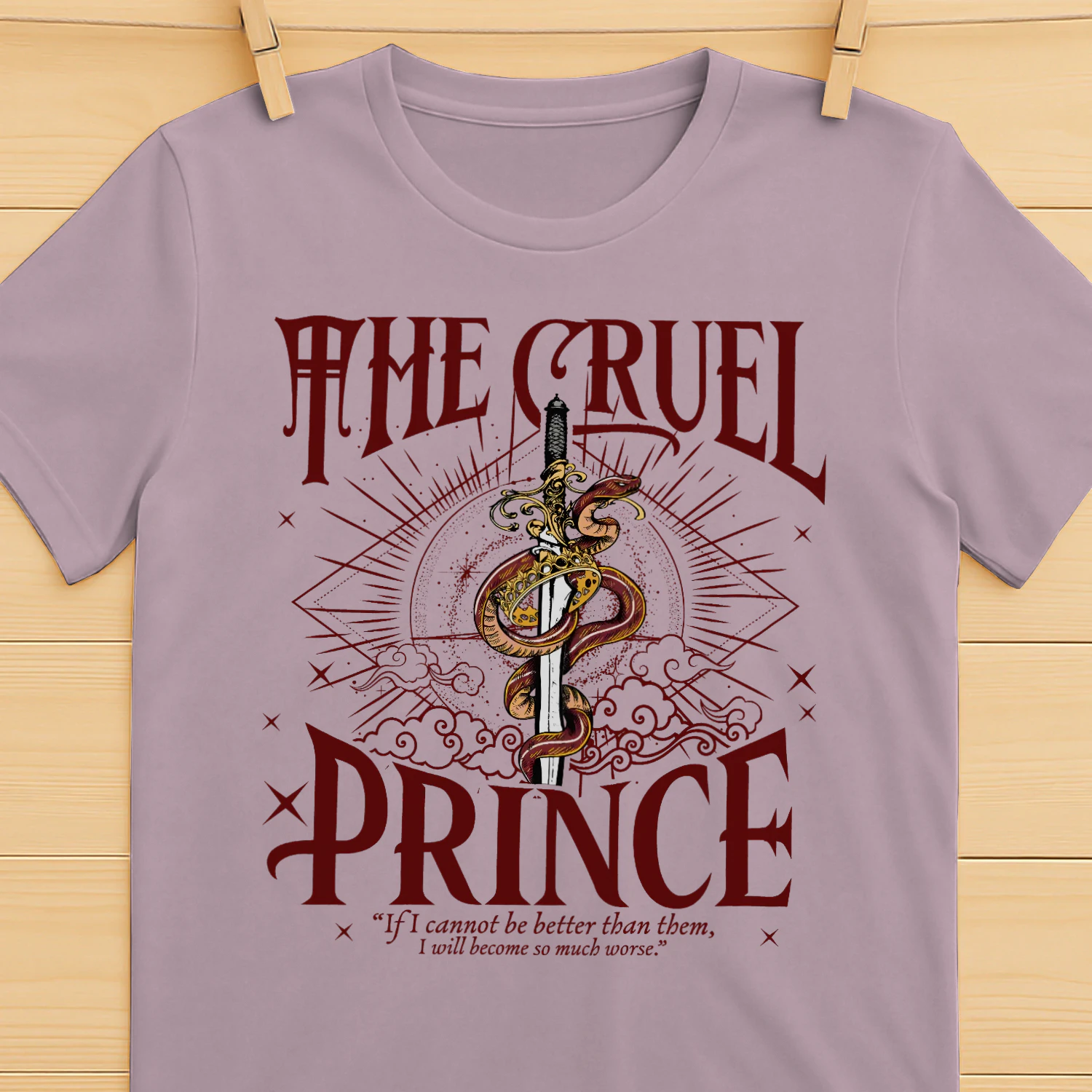 The Cruel Prince Heavy Cotton Light Colors T-shirt 2 Side, The Folk of the Air Gildan Tee, Young Adult Fantasy Shirt, Book Lover Gifts