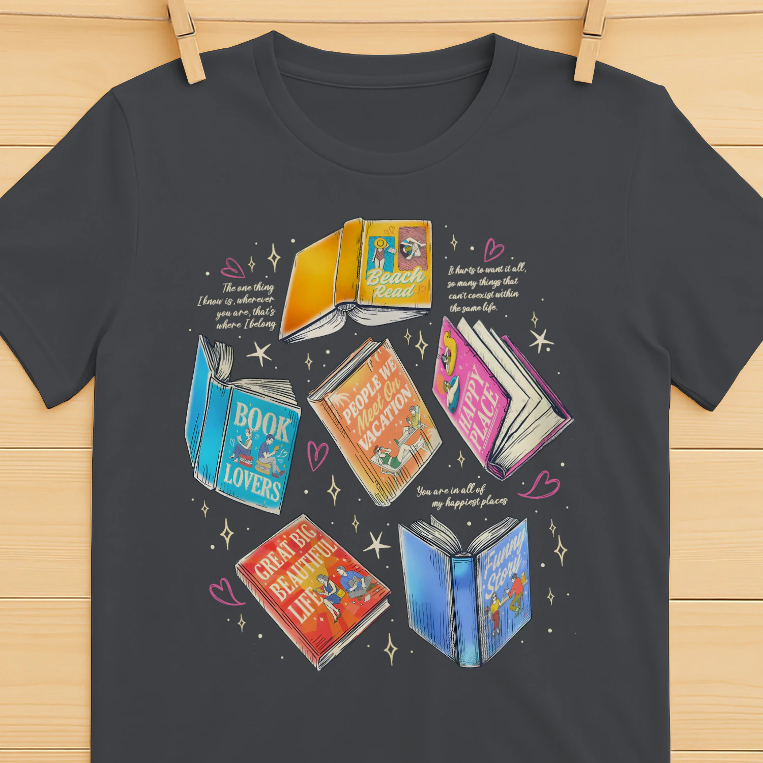 Literature Book Heavy Cotton Shirt 2 Side, Novels Book Tee, Series Book Shirt, Book Lover Gifts