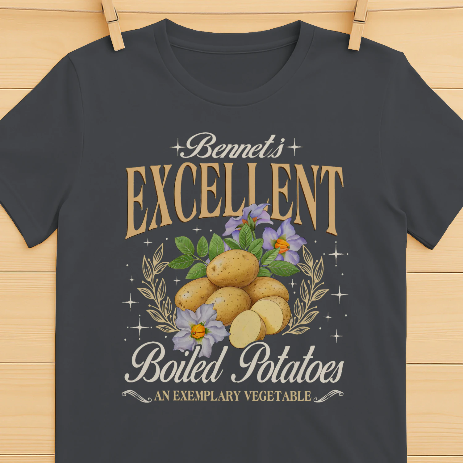 Exemplary Vegetable Heavy Cotton Dark Colors T-shirt 1 Side, Pride and Prejudice Gildan Tee, Classic Literature Shirt, Book Lover Gifts
