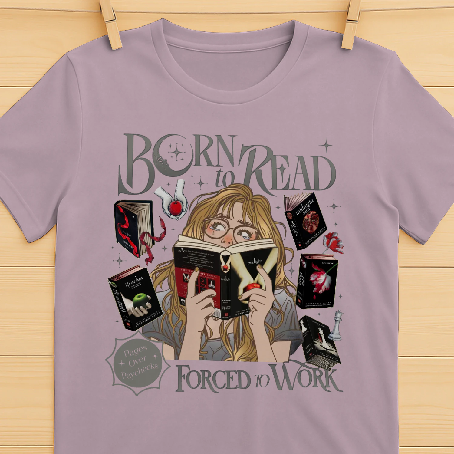 Twilight Series Heavy Cotton Light Colors T-shirt 2 Side, Young Adult Gildan Tee, Fantasy Romance Book Shirt, Book Lover Gifts