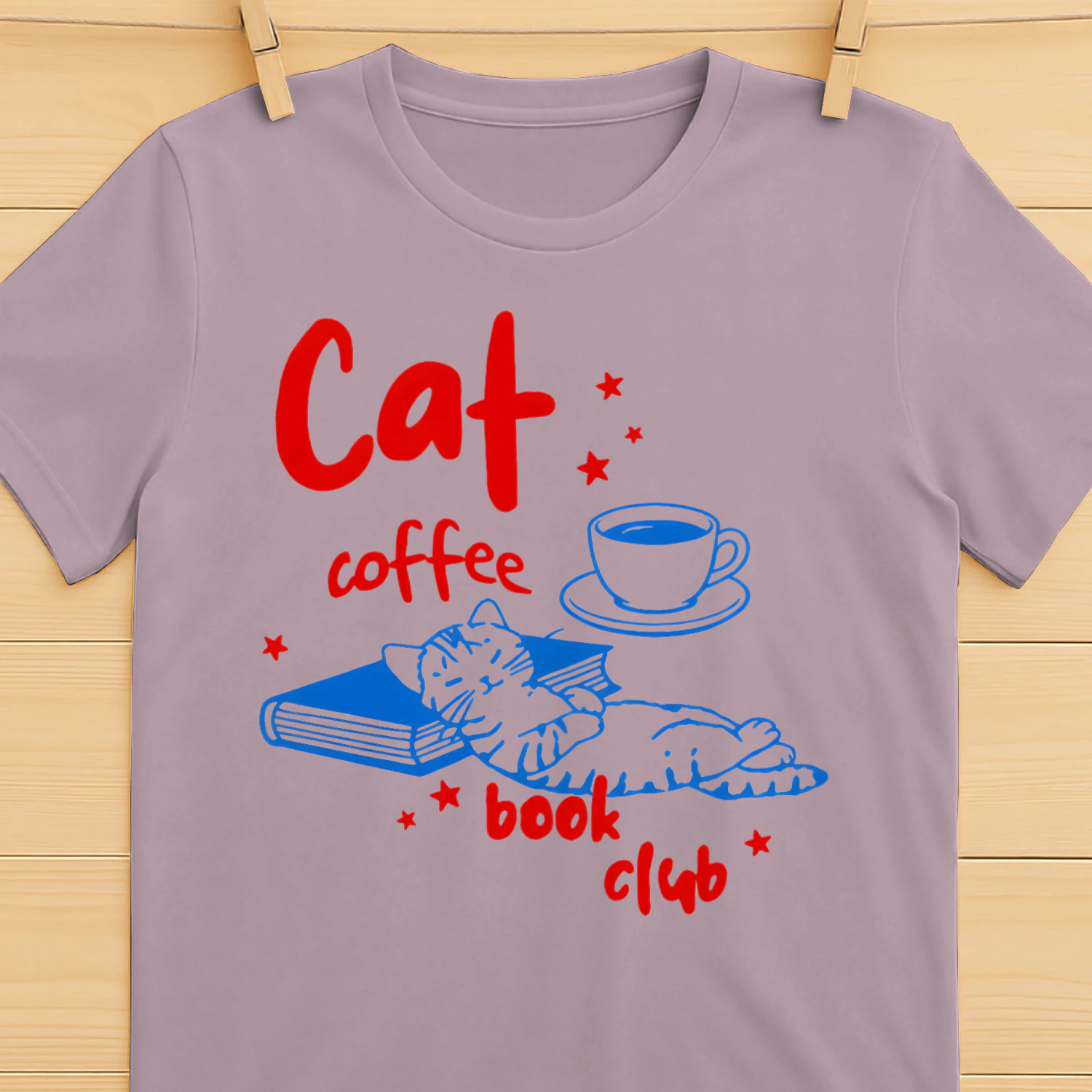 Cat, Coffee, Book Club Heavy Cotton Light Colors T-shirt 1 Side, Book Club Gildan Tee, Readers Club Shirt, Book Lover Gifts