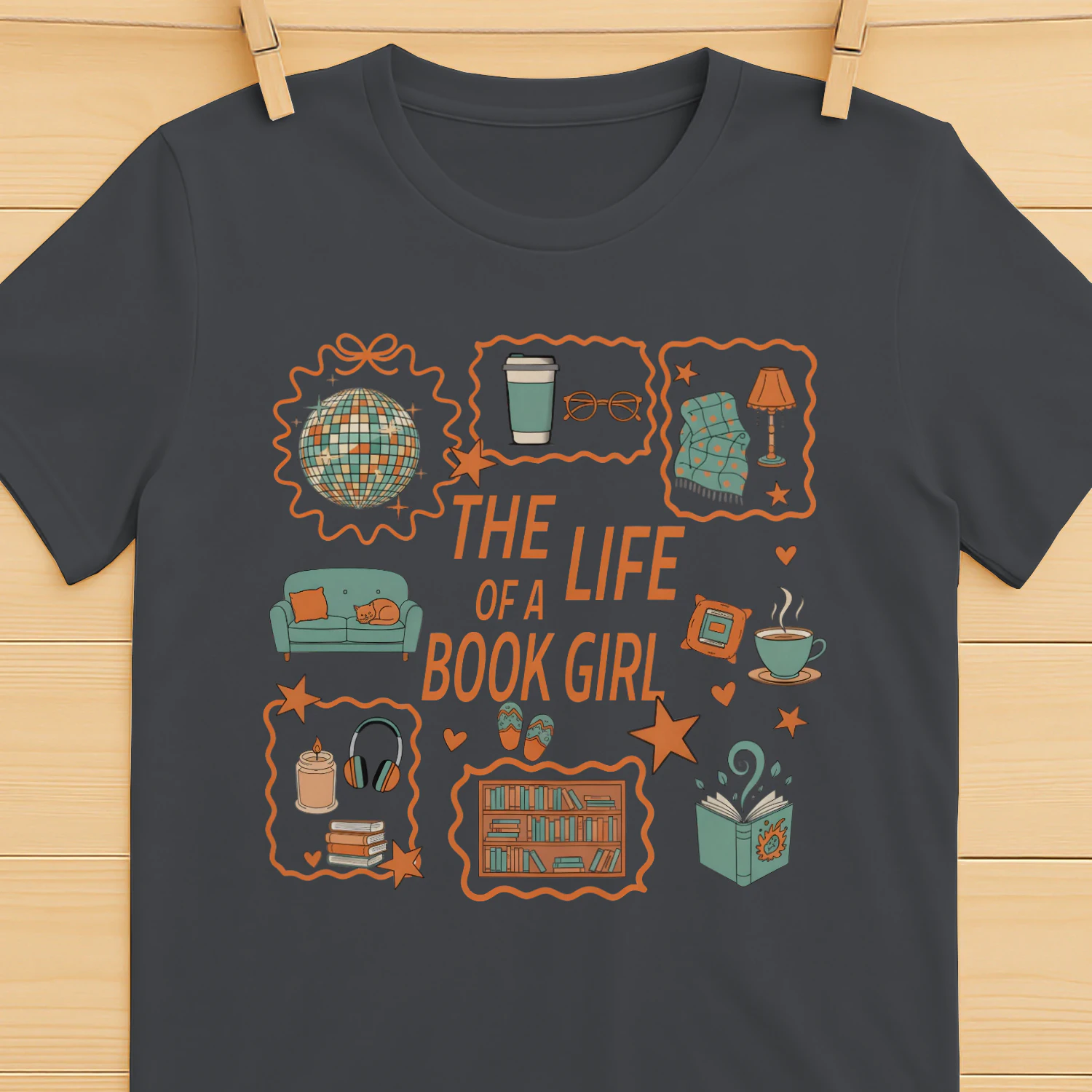 The Life Of A Book Girl Heavy Cotton Dark Colors T-shirt 1 Side, World Tour Book Club Gildan Tee, Readers Club Shirt, Book Lover Gifts