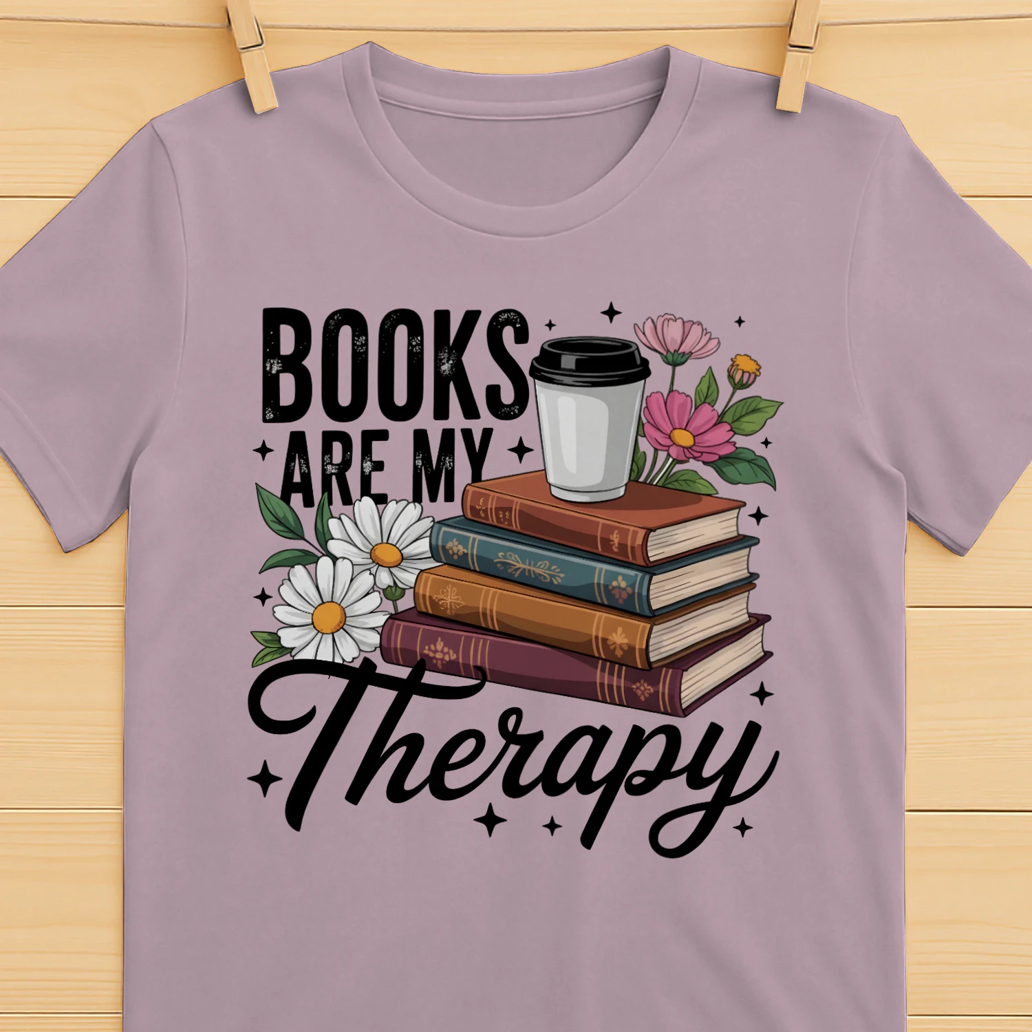 Book Are My Therapy V2 Heavy Cotton Light Colors T-shirt 1 Side, Book Club Gildan Tee, Readers Club Shirt, Book Lover Gifts