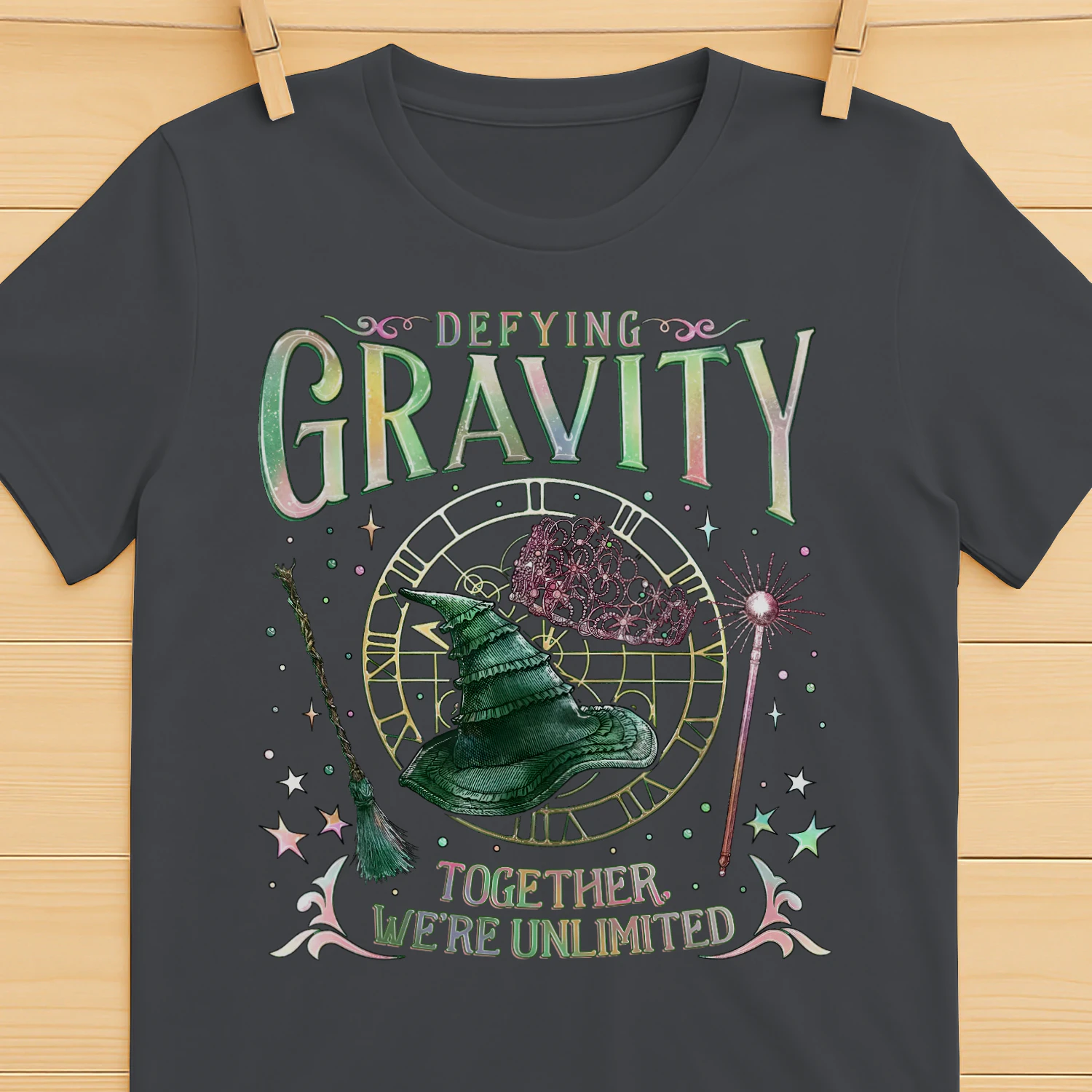 Wicked Witch of the West Heavy Cotton T-shirt 1 Side, Defying Gravity Tee, Political Fantasy Book Shirt, Book Lover Gifts