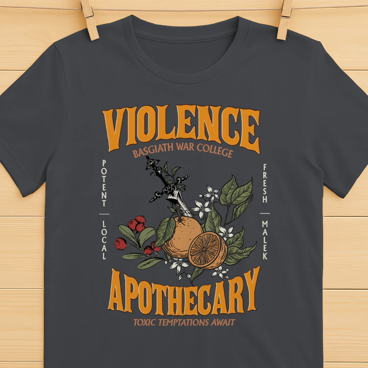 Violence Apothecary Heavy Cotton Dark Colors T-shirt 1 Side, The Apothecary Diaries Gildan Tee, Historical Fiction Book Shirt, Book Lover Gifts