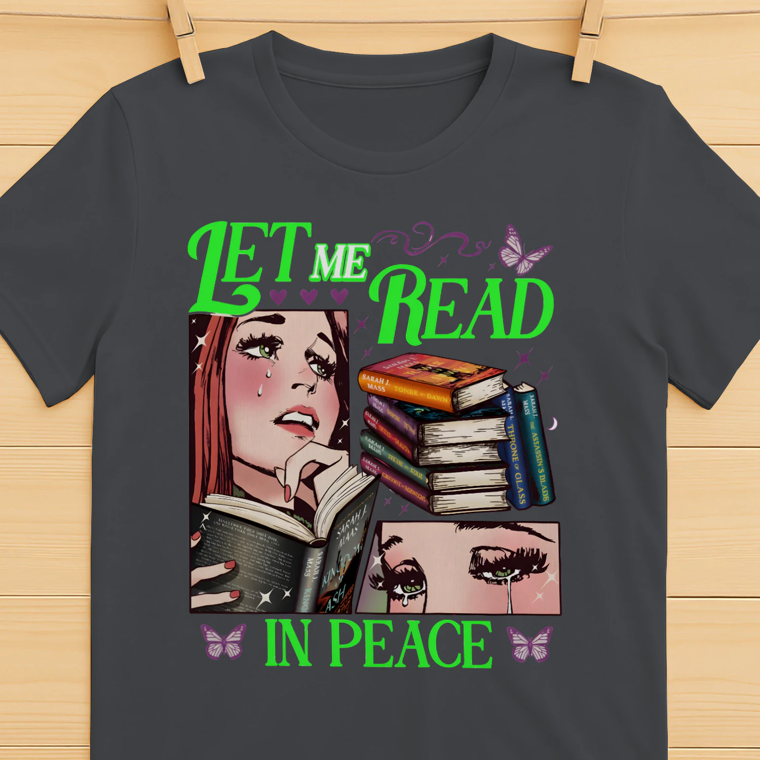 Let Me Read In Piece Heavy Cotton Dark Colors T-shirt 1 Side, Book Club Gildan Tee, Readers Club Shirt, Book Lover Gifts
