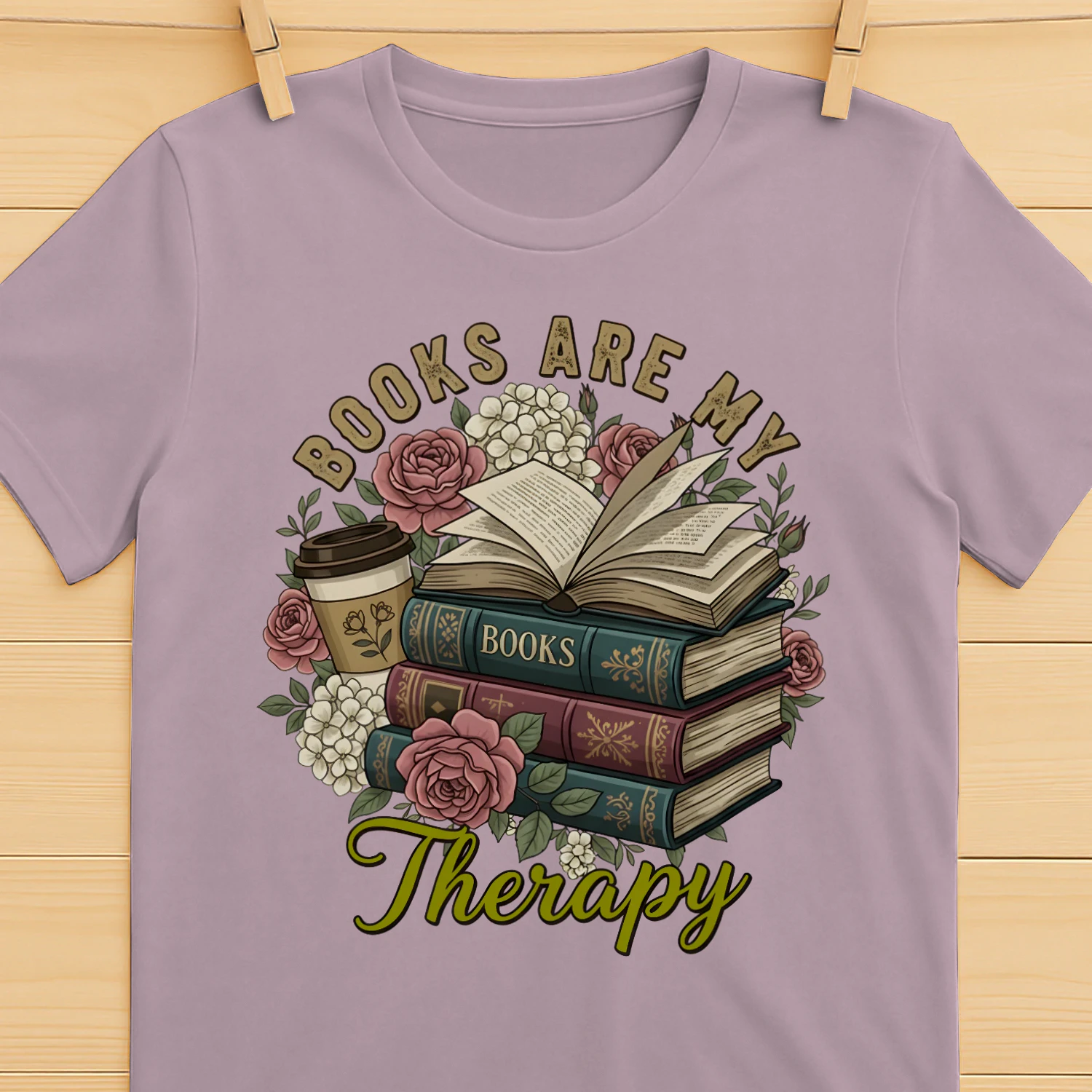 Book Are My Therapy V3 Heavy Cotton Light Colors T-shirt 1 Side, Book Club Gildan Tee, Readers Club Shirt, Book Lover Gifts