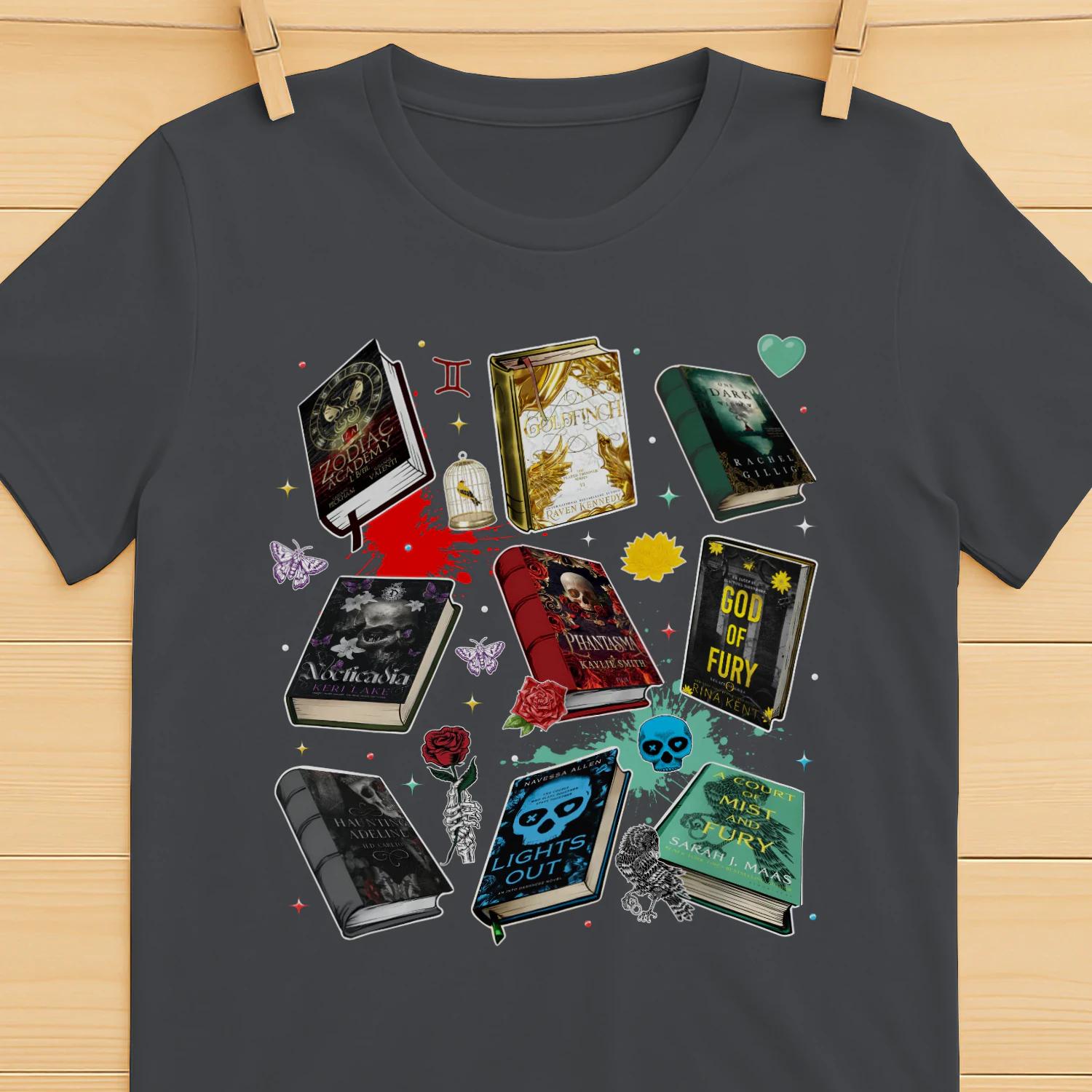 Romantasy Book Heavy Cotton T-shirt 1 Side, Classic Literature Gildan Tee, Young Adult Book Shirt, Book Lover Gifts