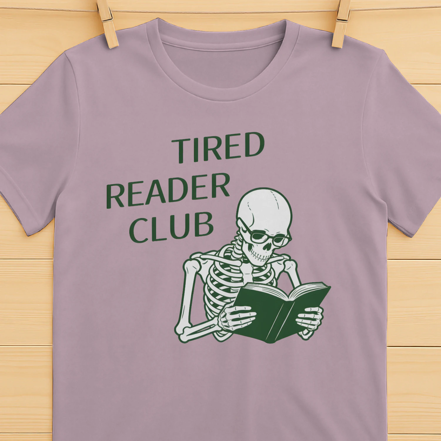 Tired Reader Club Heavy Cotton Light Colors T-shirt 1 Side, Book Club Gildan Tee, Readers Club Shirt, Book Lover Gifts