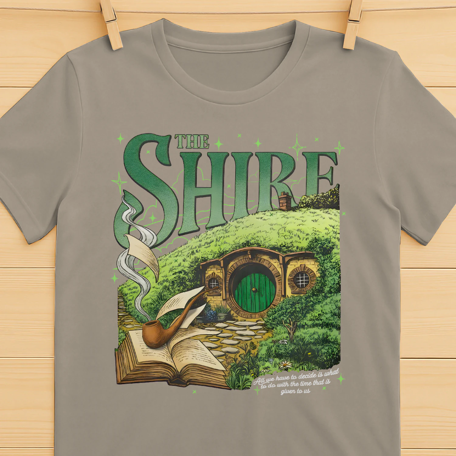 The Shire Heavy Cotton T-shirt 1 Side, The Lord Of The Rings Gildan Tee, Epic Fantasy Book Shirt, Book Lover Gifts