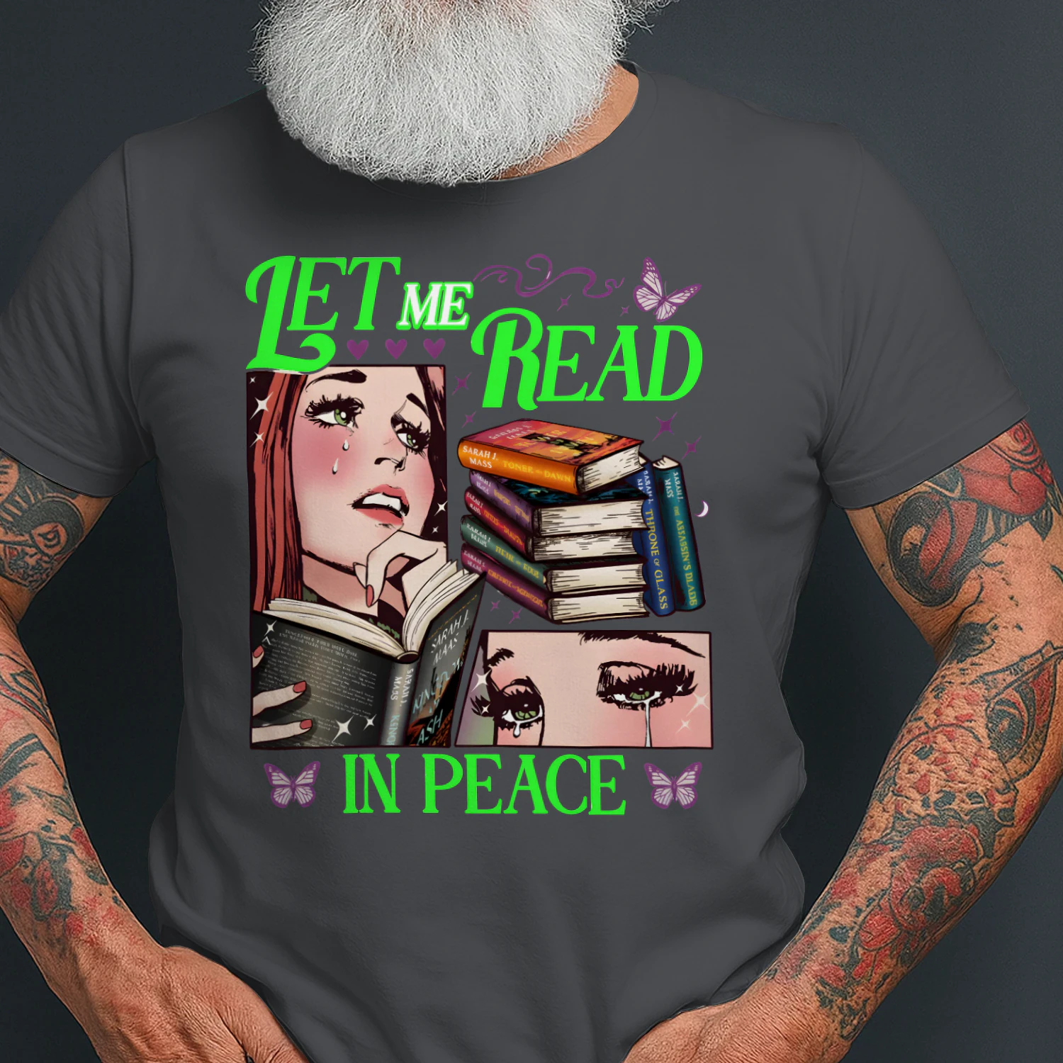 Let Me Read In Piece Heavy Cotton Dark Colors T-shirt 1 Side, Book Club Gildan Tee, Readers Club Shirt, Book Lover Gifts
