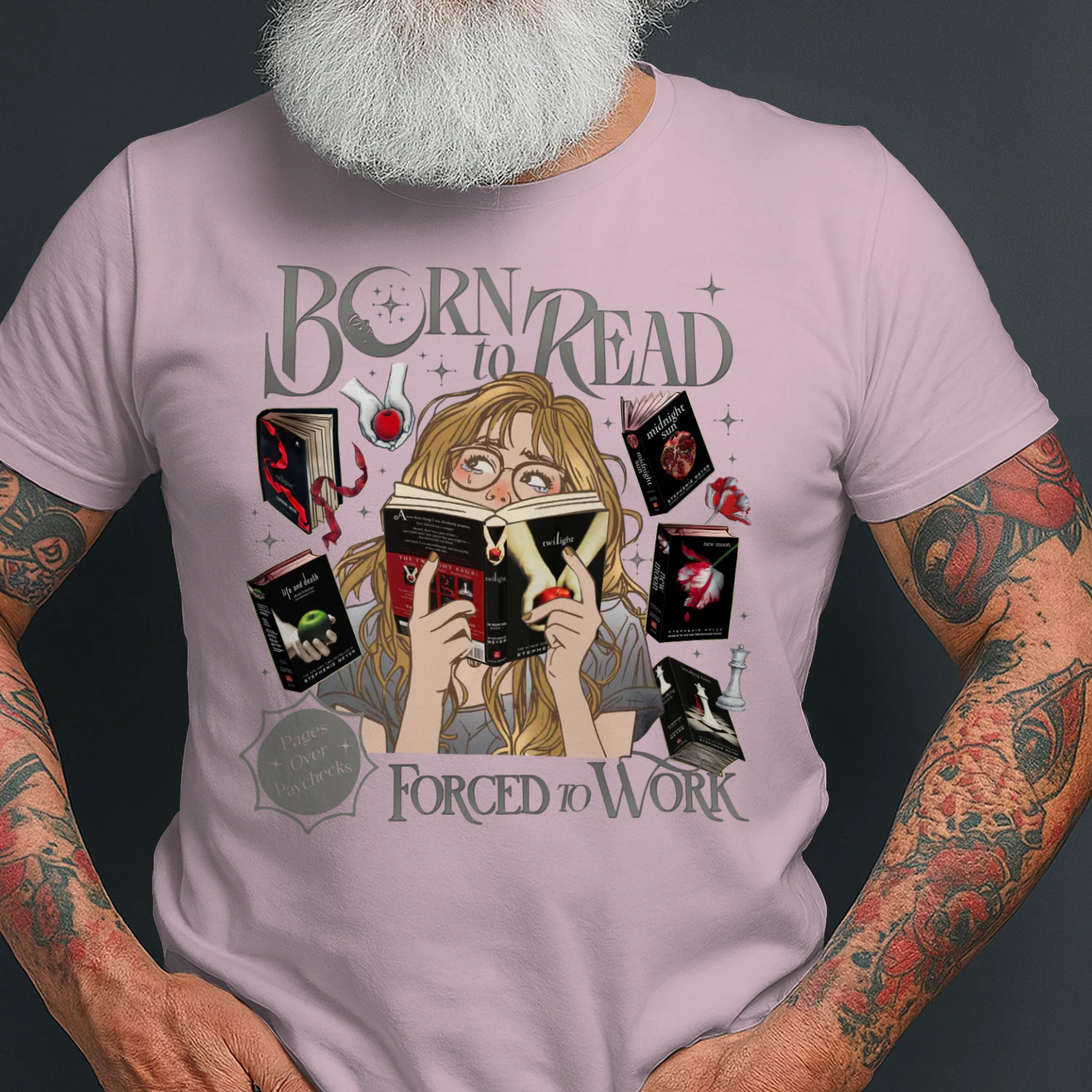 Twilight Series Heavy Cotton Light Colors T-shirt 2 Side, Young Adult Gildan Tee, Fantasy Romance Book Shirt, Book Lover Gifts