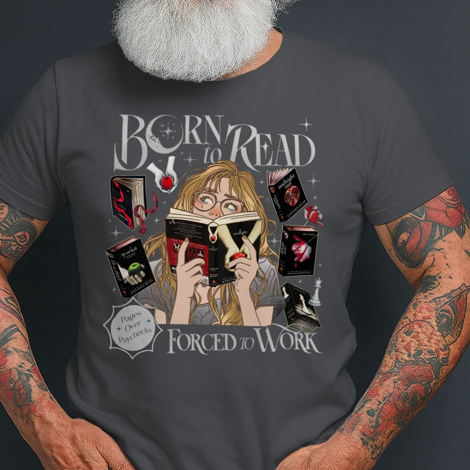 Twilight Series Heavy Cotton Dark Colors T-shirt 2 Side, Young Adult Gildan Tee, Fantasy Romance Book Shirt, Book Lover Gifts