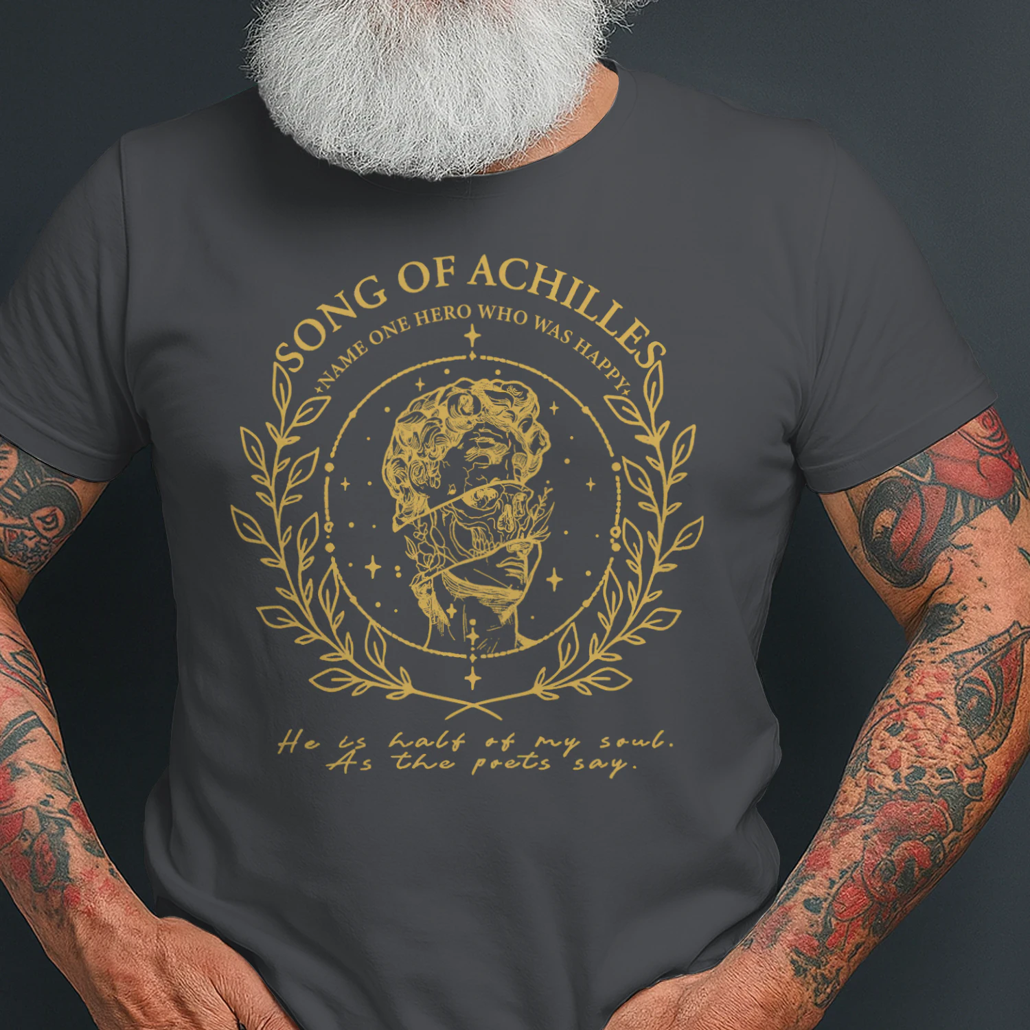 The Song of Achilles Heavy Cotton Dark Colors T-shirt 2 Side, Classic Retellings Gildan Tee, Mythological Retellings Book Shirt, Book Lover Gifts