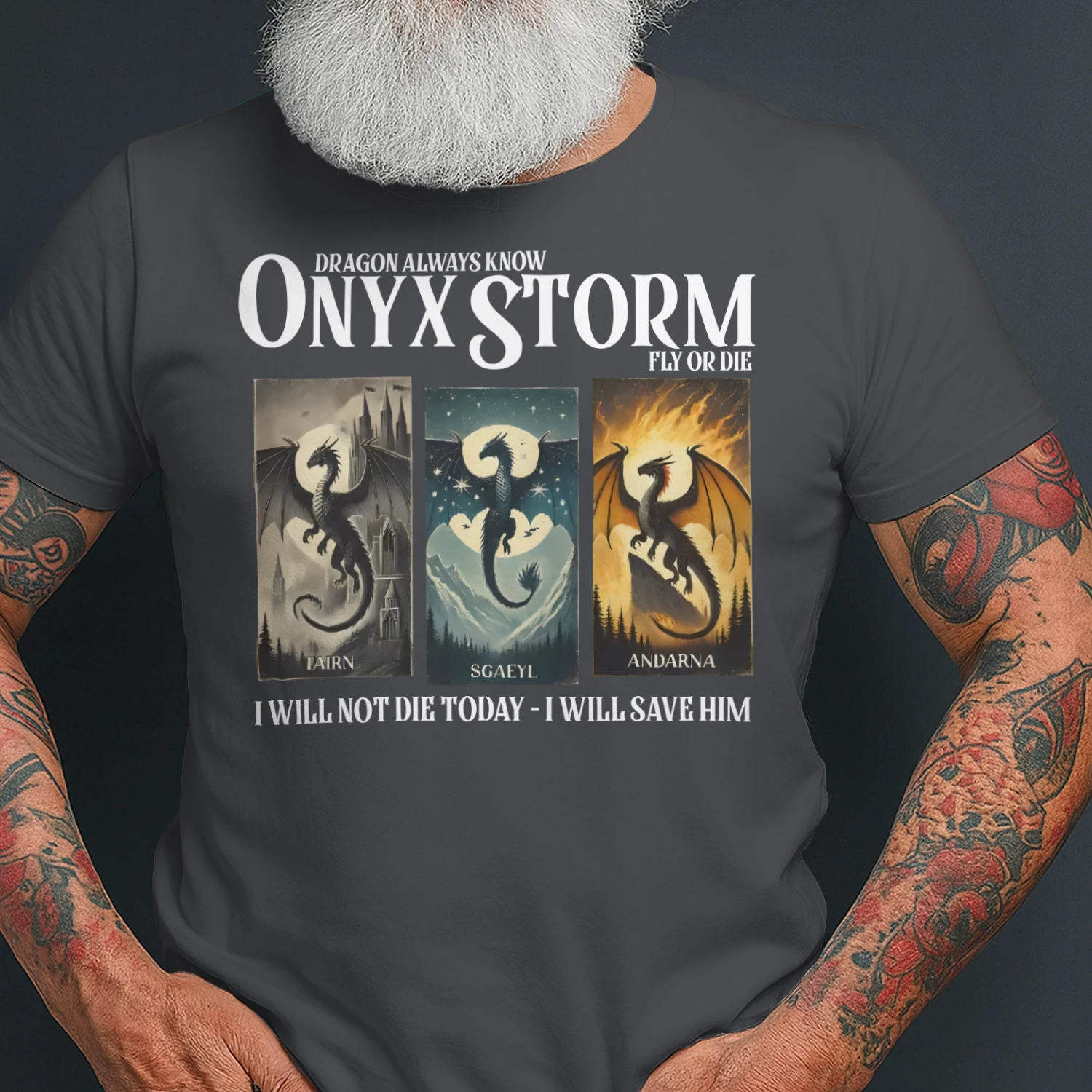 Onyx Storm Heavy Cotton Dark Colors T-shirt 1 Side, The Empyrean Series Gildan Tee, Fantasy Romance Book Shirt, Book Lover Gifts