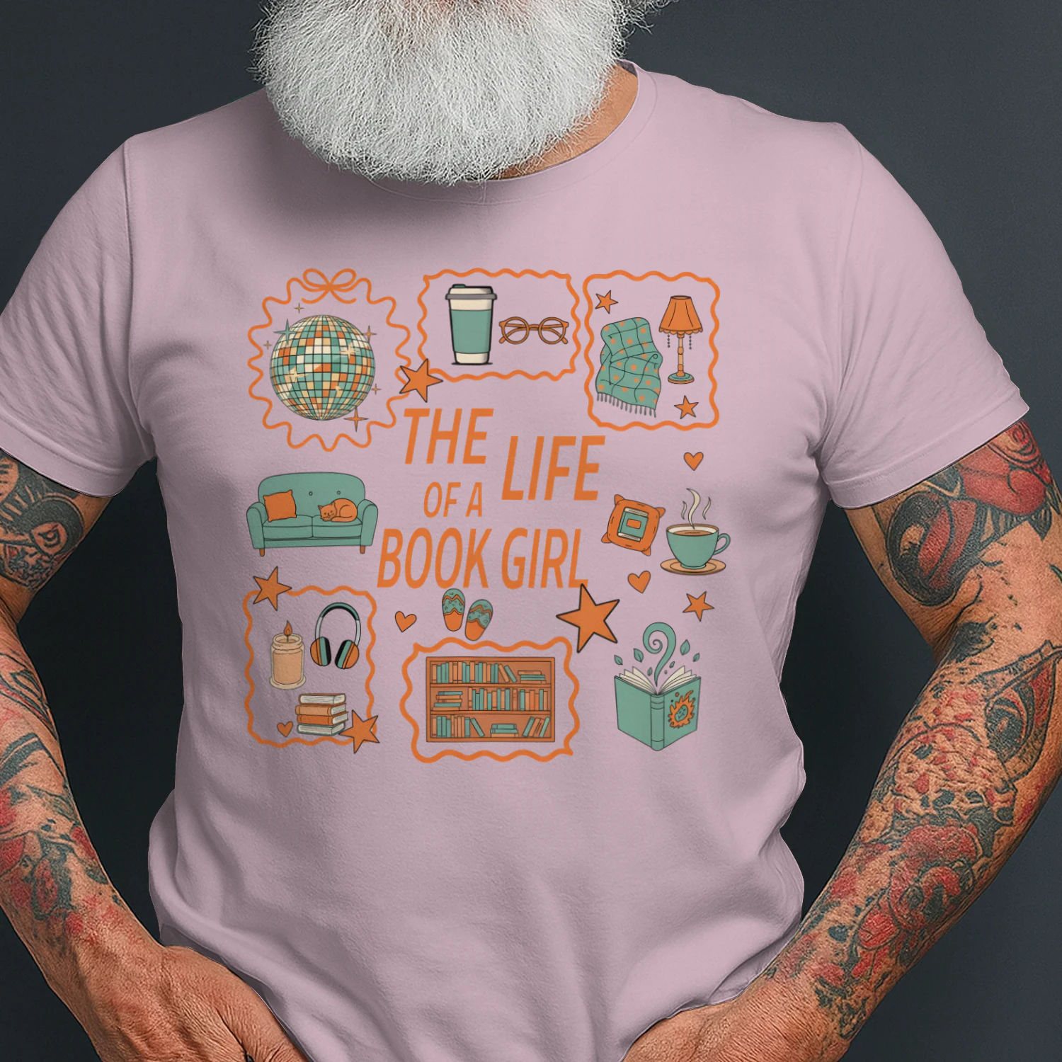 The Life Of A Book Girl Heavy Cotton Light Colors T-shirt 1 Side, World Tour Book Club Gildan Tee, Readers Club Shirt, Book Lover Gifts