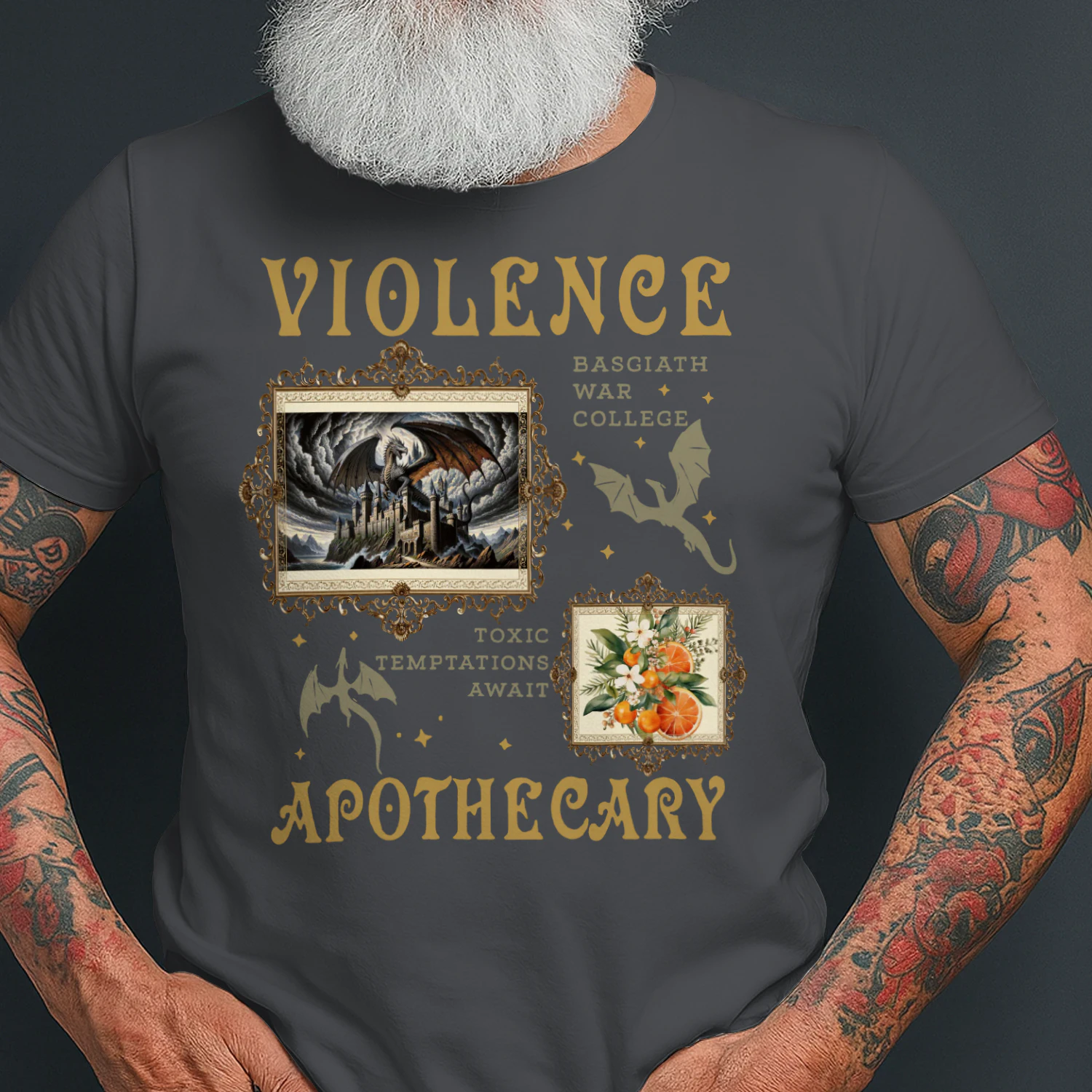 Violence Apothecary Heavy Cotton Dark Colors T-shirt 1 Side, The Apothecary Diaries Gildan Tee, Historical Fiction Book Shirt, Book Lover Gifts
