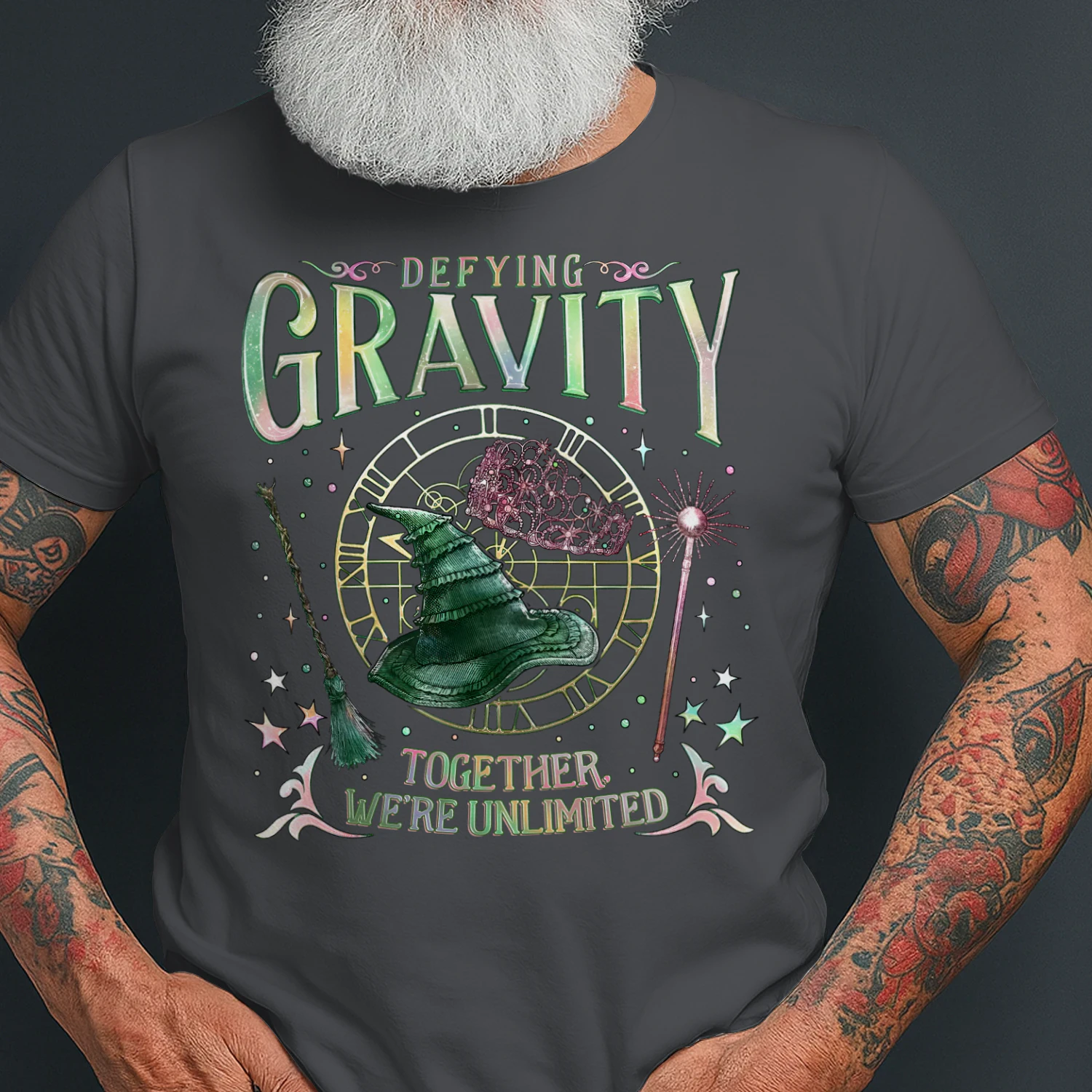 Wicked Witch of the West Heavy Cotton T-shirt 1 Side, Defying Gravity Tee, Political Fantasy Book Shirt, Book Lover Gifts