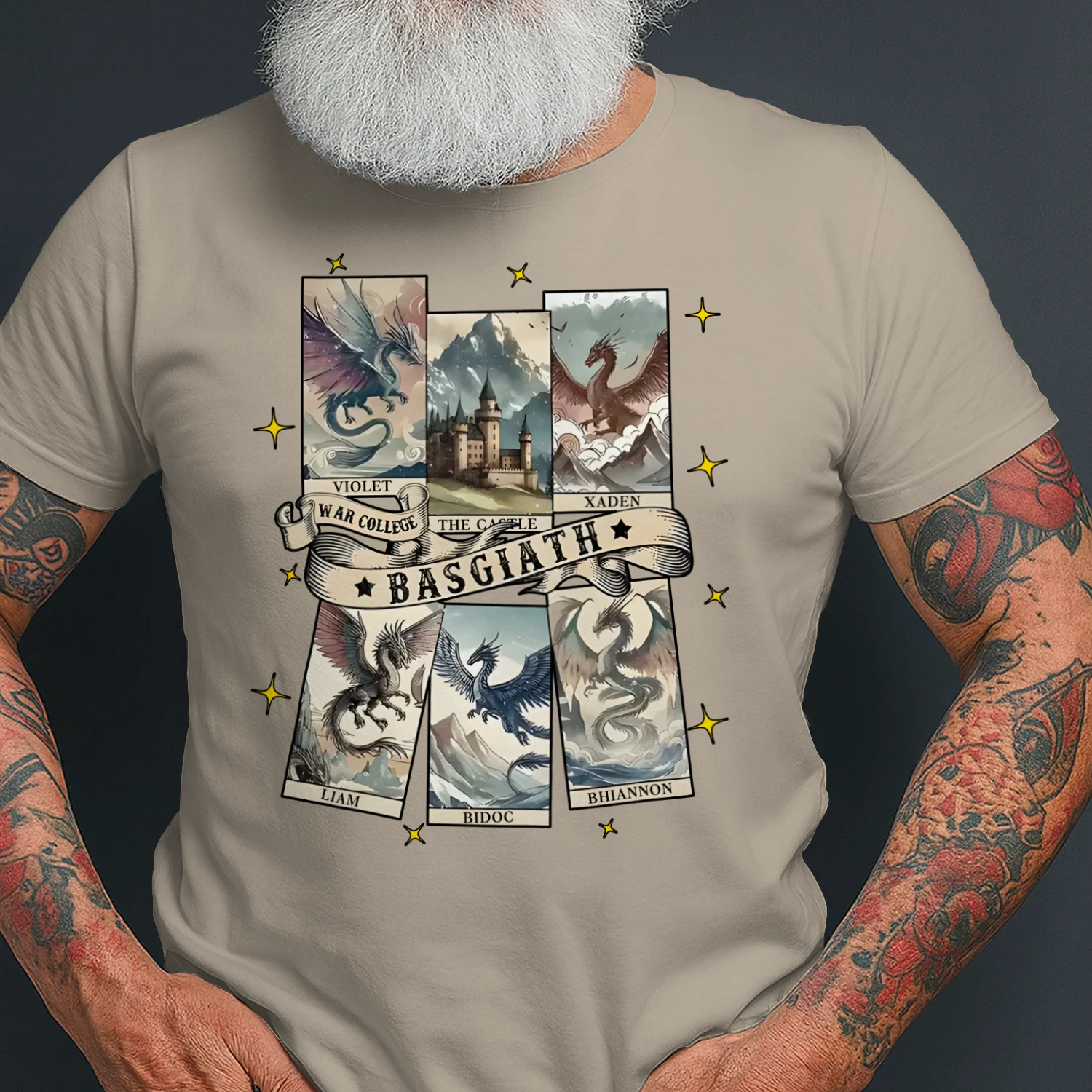 Basgiath War College Heavy Cotton T-shirt 1 Side, Fourth Wing Gildan Tee, Dark Romance Book Shirt, Book Lover Gifts