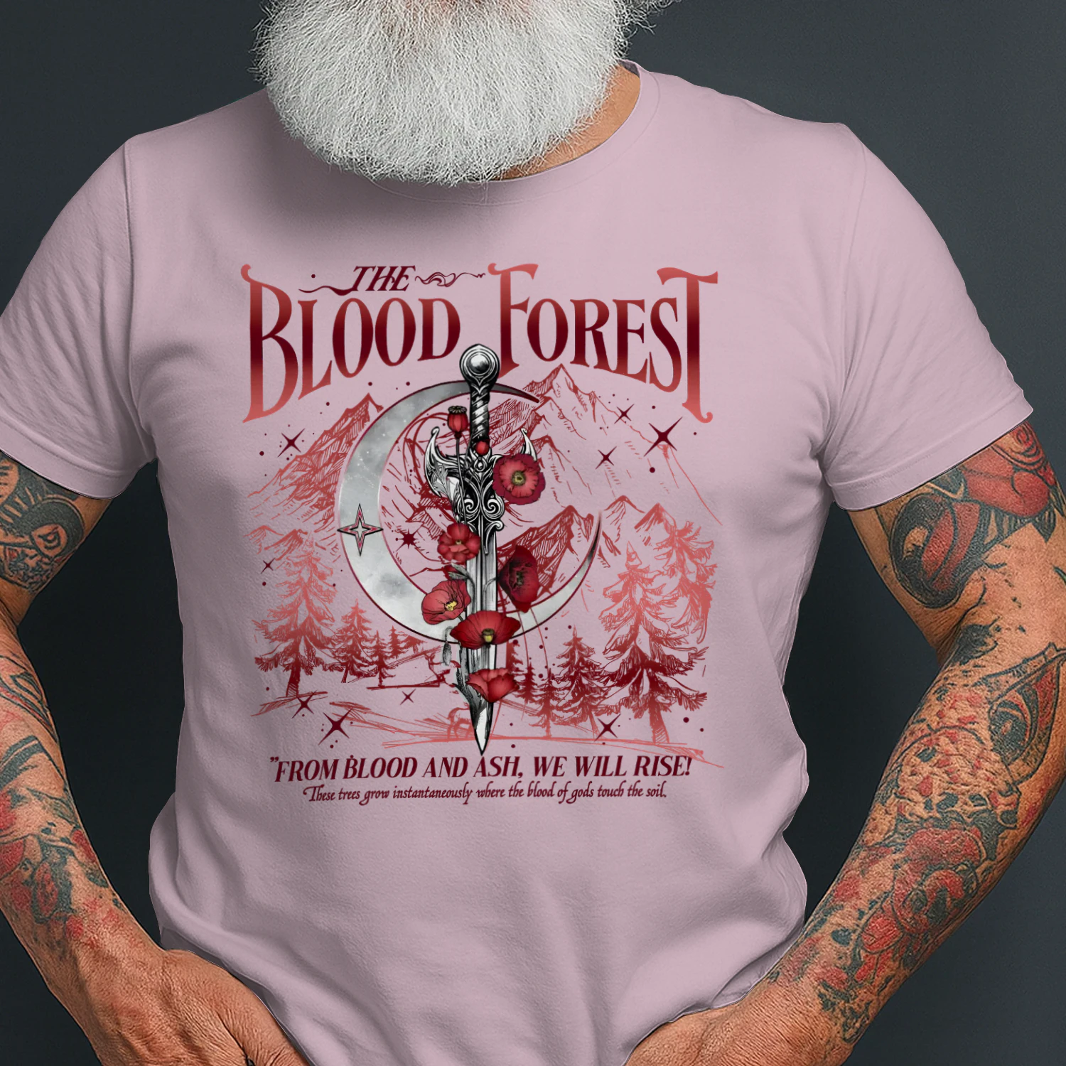 The Blood Forest Heavy Cotton Light Colors T-shirt 2 Side, From Blood and Ash Gildan Tee, Romantasy Readers Shirt, Book Lover Gifts