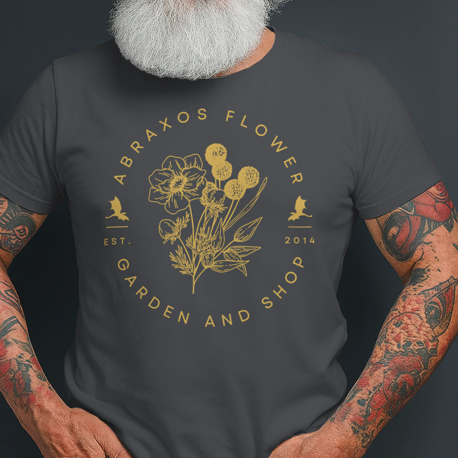Abraxos Flower Heavy Cotton Dark Colors T-shirt 2 Side, Throne of Glass Gildan Tee, Epic High Fantasy Book Shirt, Book Lover Gifts