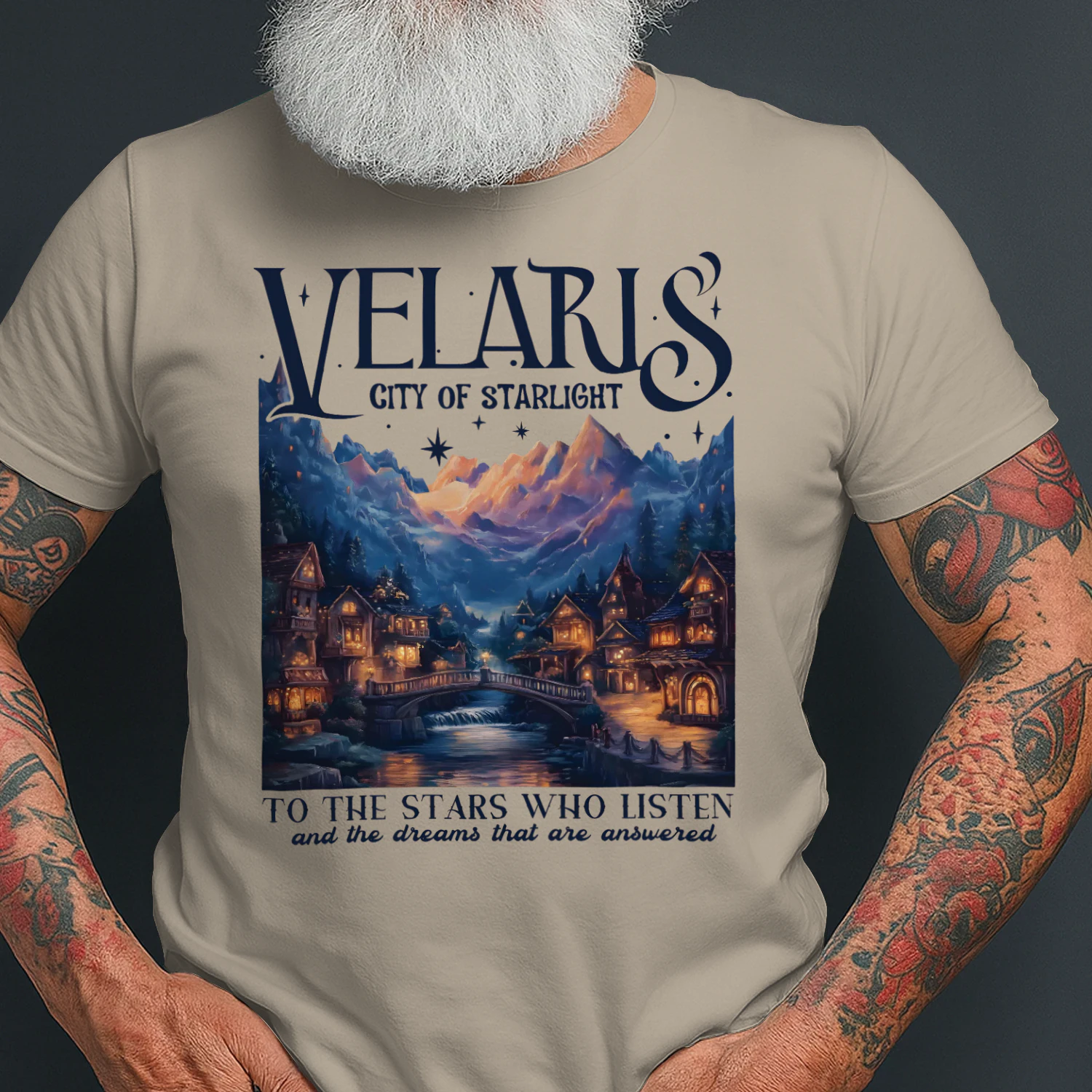 Velaris City Of Starlight Heavy Cotton Light Colors T-shirt 1 Side, Acotar Series Gildan Tee, Fantasy Romance Book Shirt, Book Lover Gifts