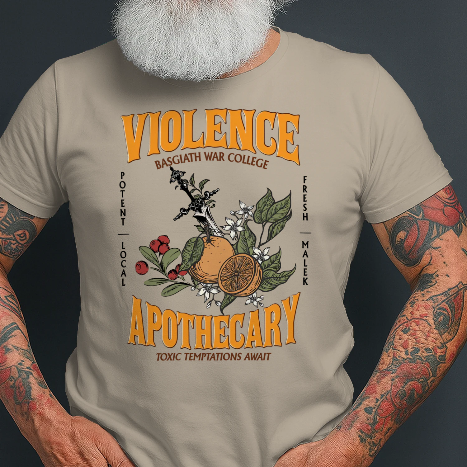 Violence Apothecary Heavy Cotton Light Colors T-shirt 1 Side, The Apothecary Diaries Gildan Tee, Historical Fiction Book Shirt, Book Gifts