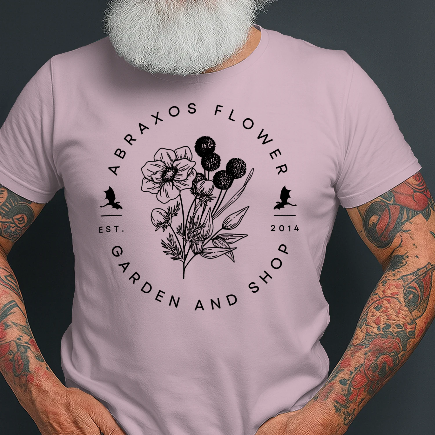 Abraxos Flower Heavy Cotton Light Colors T-shirt 2 Side, Throne of Glass Gildan Tee, Epic High Fantasy Book Shirt, Book Lover Gifts